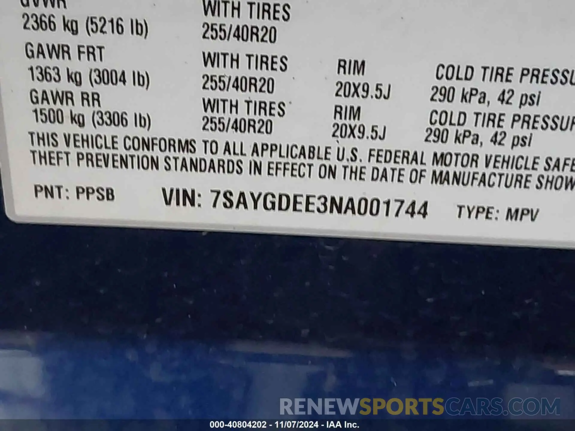 9 Photograph of a damaged car 7SAYGDEE3NA001744 TESLA MODEL Y 2022