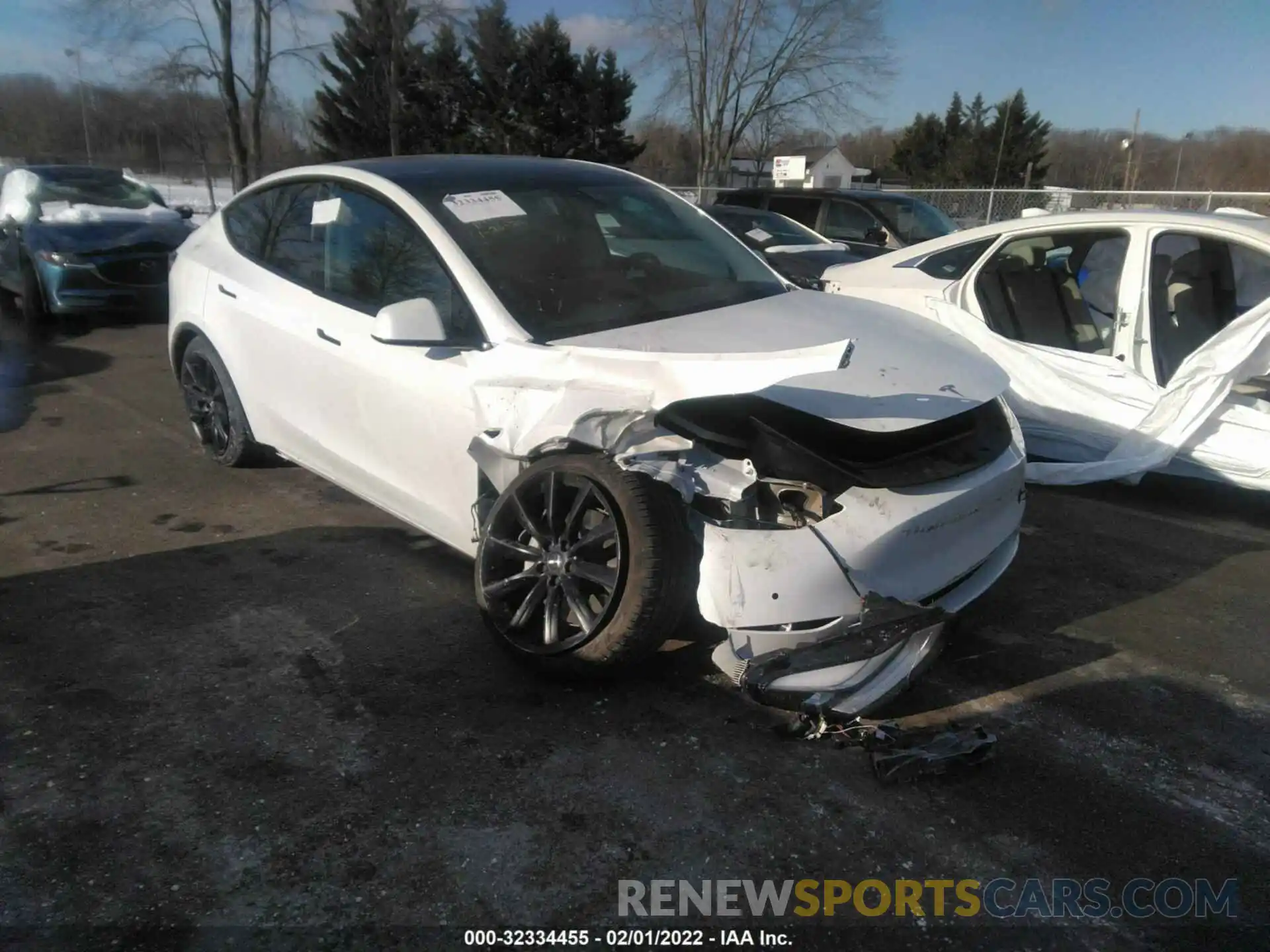 1 Photograph of a damaged car 7SAYGDEE3NF308348 TESLA MODEL Y 2022