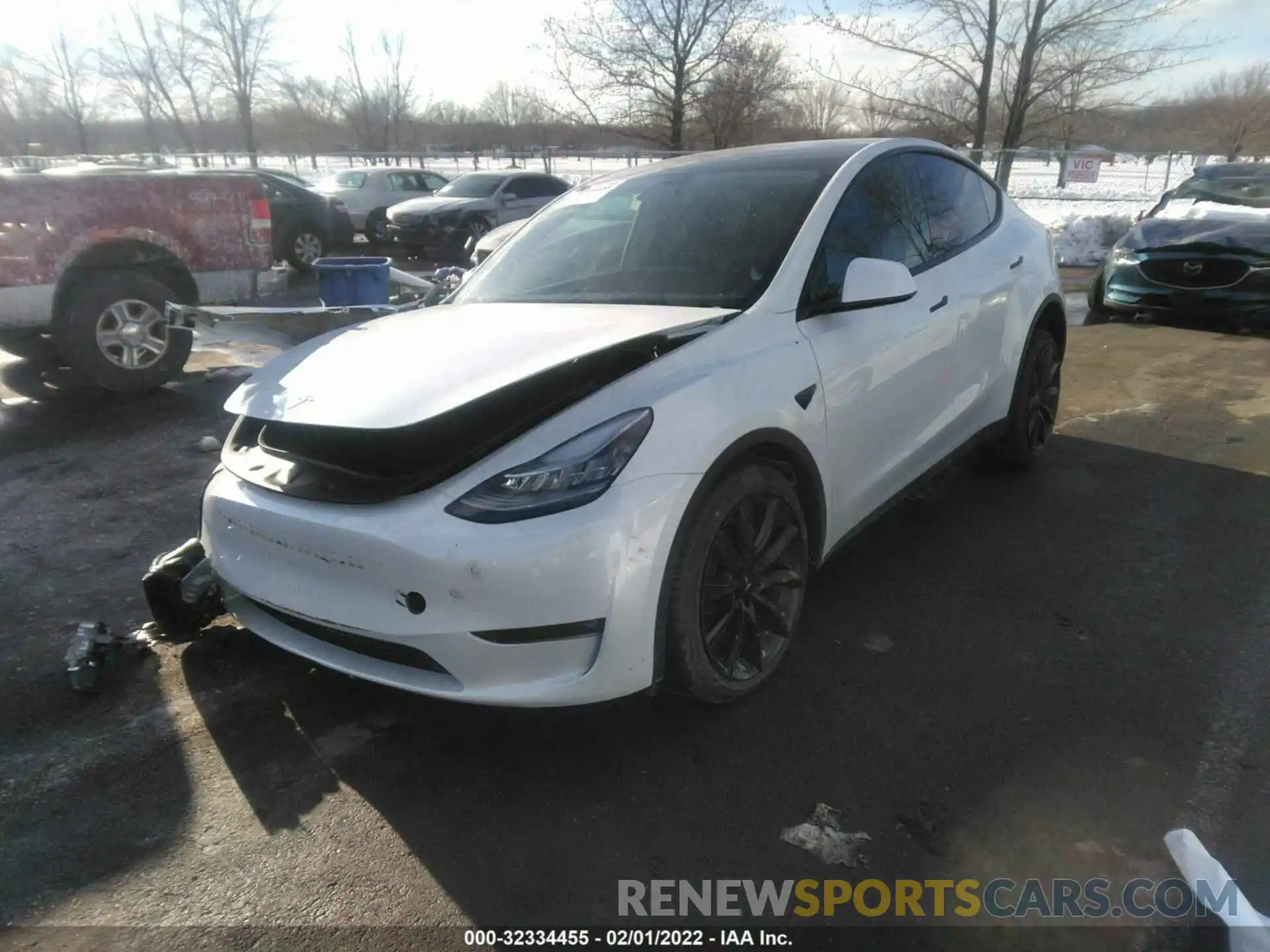 2 Photograph of a damaged car 7SAYGDEE3NF308348 TESLA MODEL Y 2022