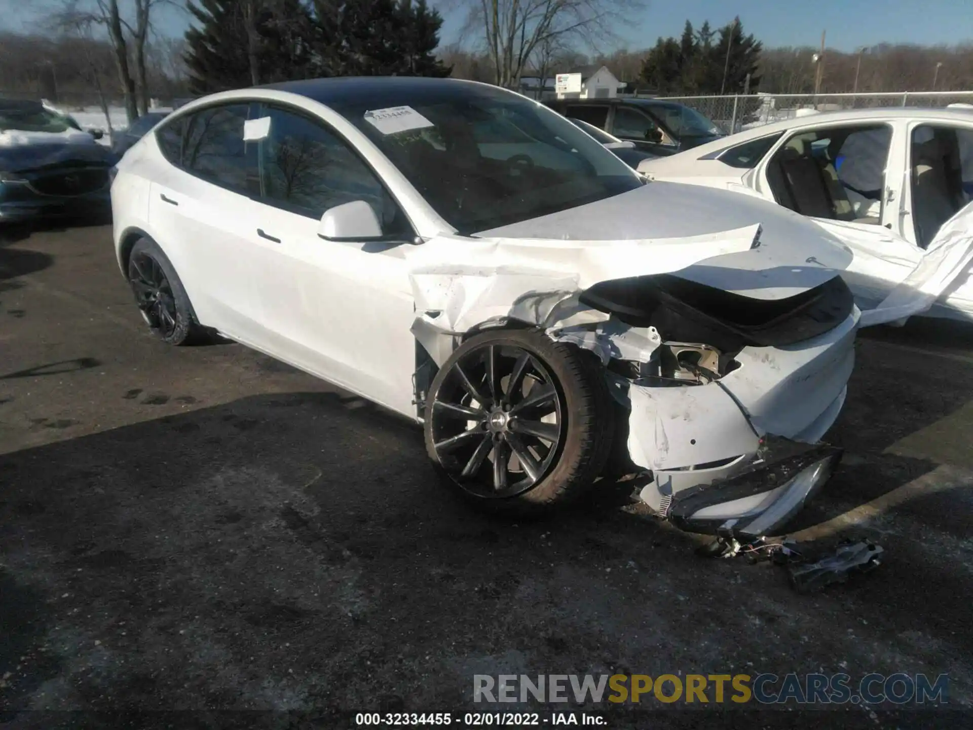 6 Photograph of a damaged car 7SAYGDEE3NF308348 TESLA MODEL Y 2022