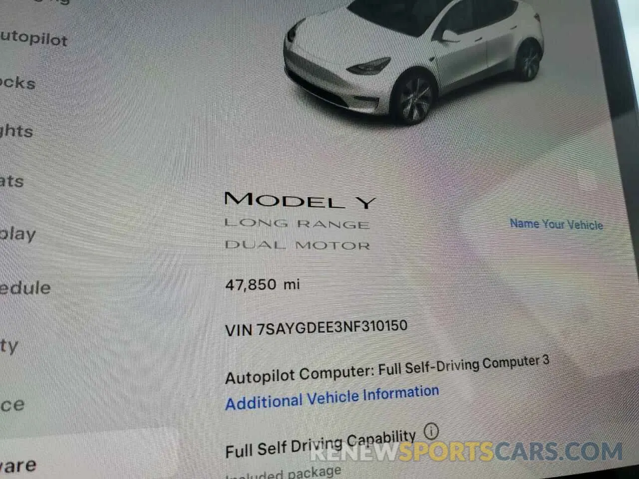 9 Photograph of a damaged car 7SAYGDEE3NF310150 TESLA MODEL Y 2022