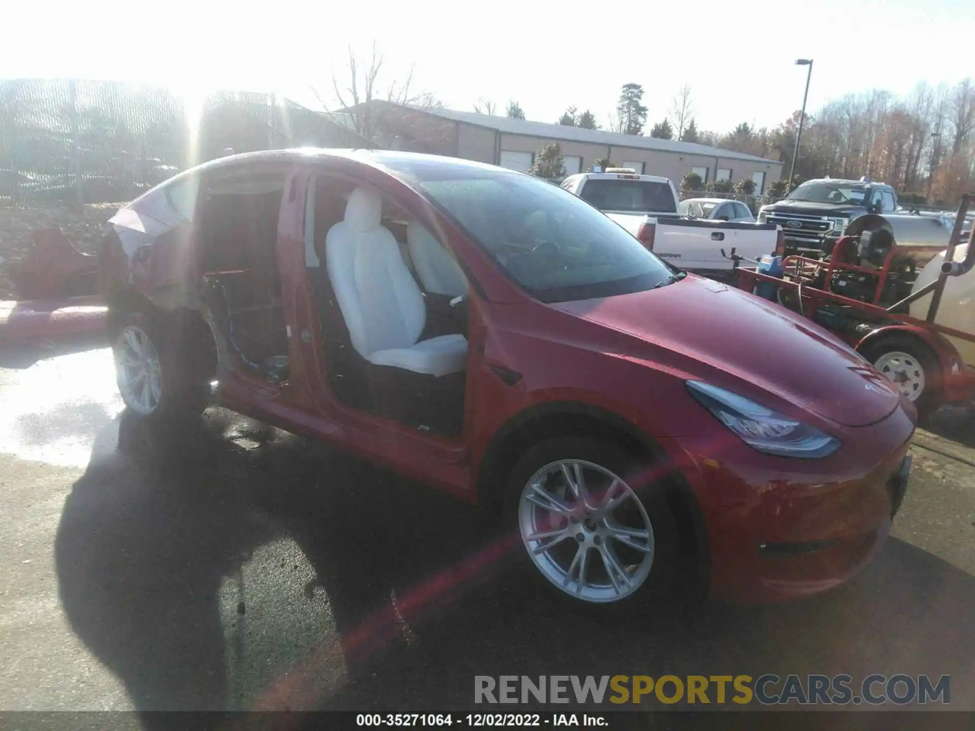 1 Photograph of a damaged car 7SAYGDEE3NF312027 TESLA MODEL Y 2022