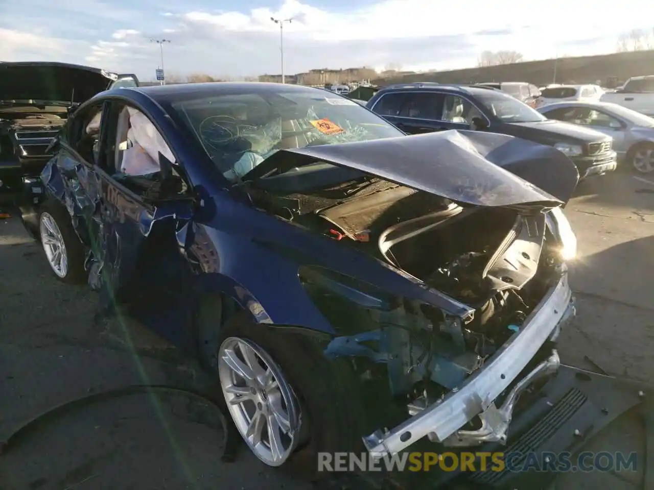 1 Photograph of a damaged car 7SAYGDEE3NF313680 TESLA MODEL Y 2022