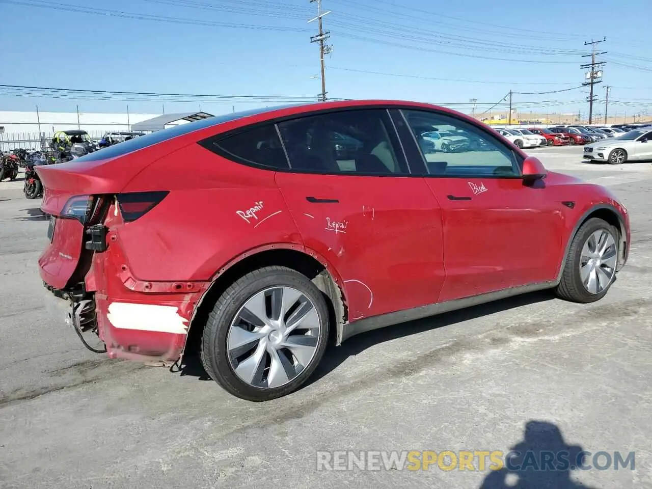 3 Photograph of a damaged car 7SAYGDEE3NF318359 TESLA MODEL Y 2022