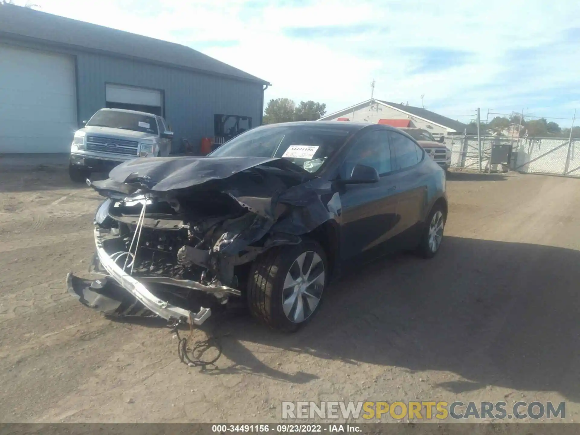 2 Photograph of a damaged car 7SAYGDEE3NF362510 TESLA MODEL Y 2022