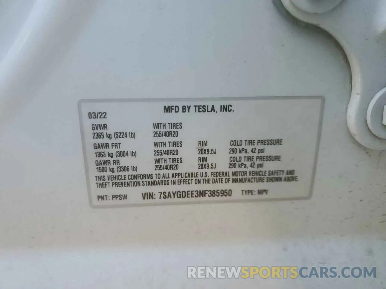 13 Photograph of a damaged car 7SAYGDEE3NF385950 TESLA MODEL Y 2022