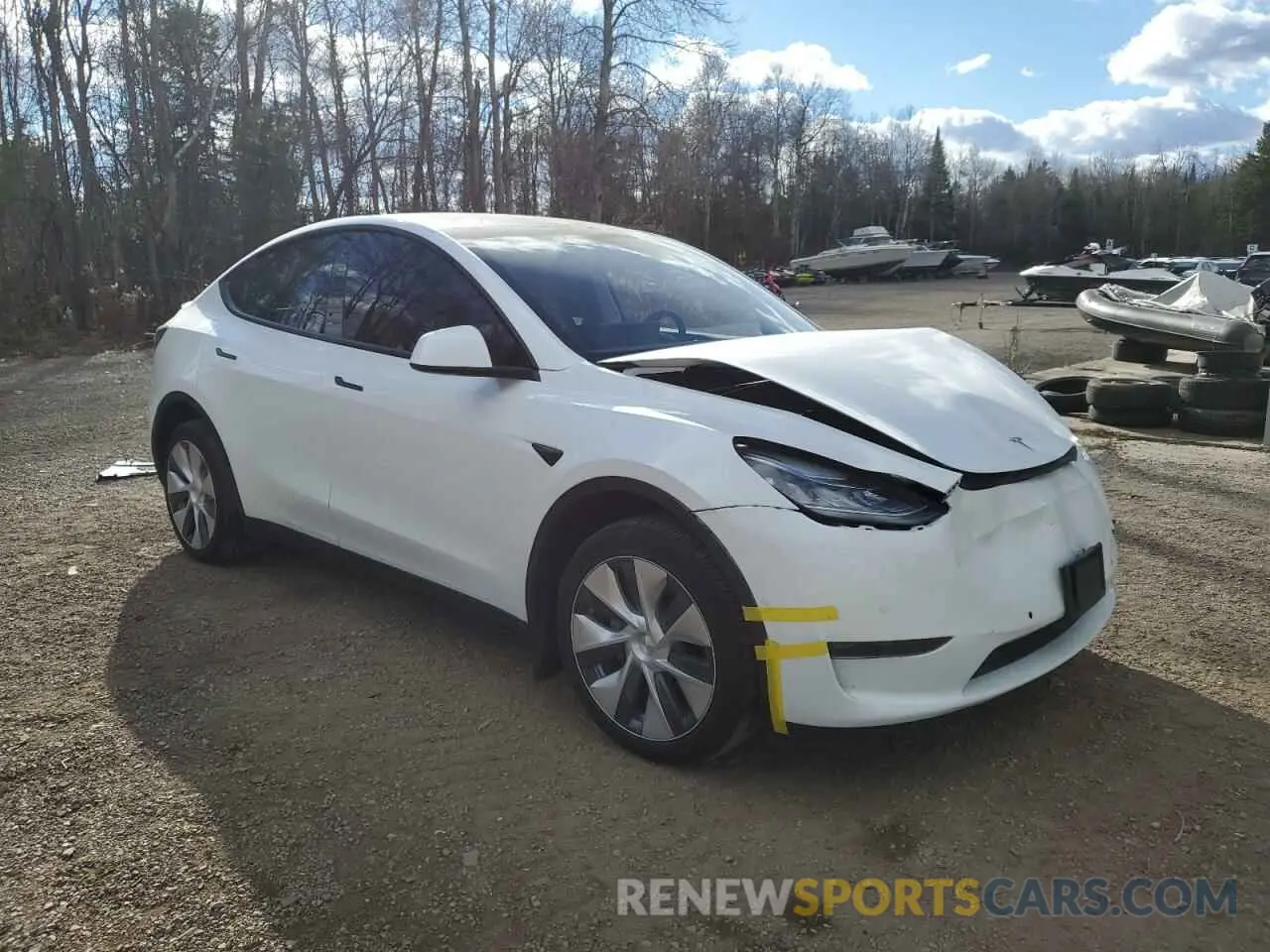 4 Photograph of a damaged car 7SAYGDEE3NF418039 TESLA MODEL Y 2022