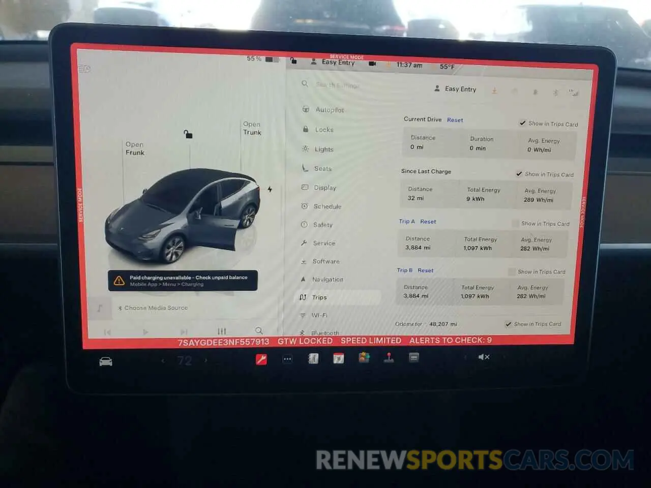 9 Photograph of a damaged car 7SAYGDEE3NF557913 TESLA MODEL Y 2022