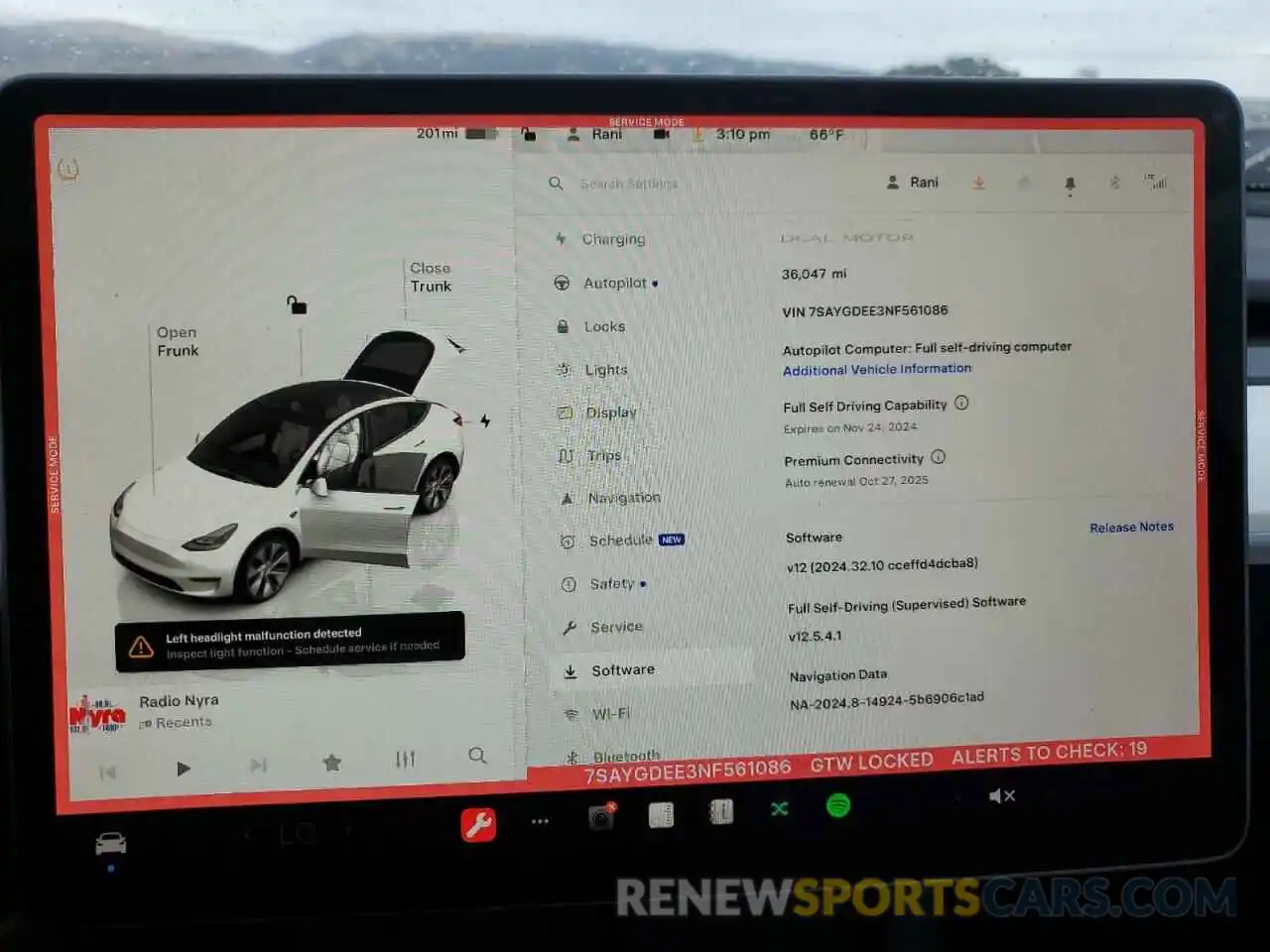 9 Photograph of a damaged car 7SAYGDEE3NF561086 TESLA MODEL Y 2022