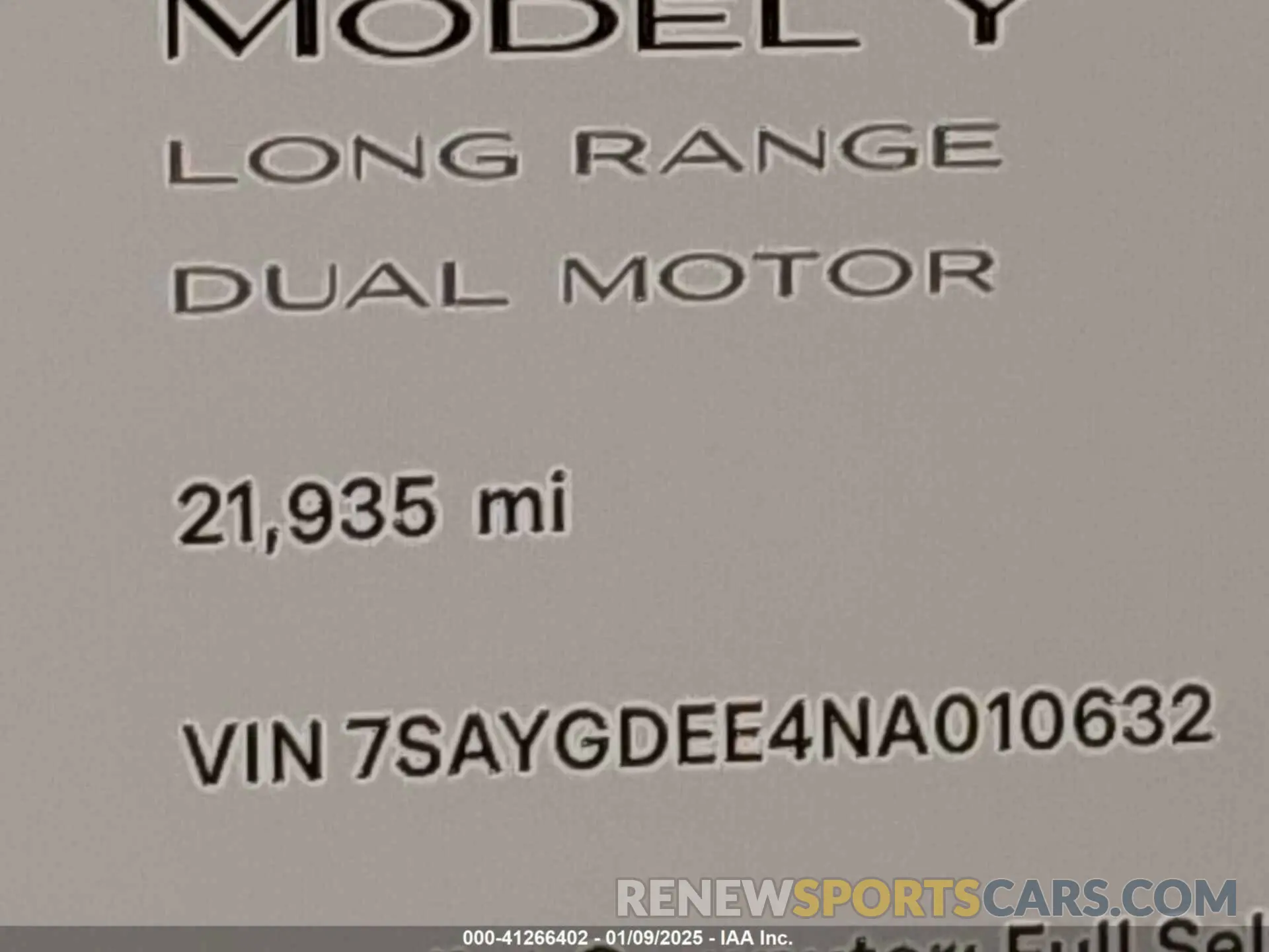 15 Photograph of a damaged car 7SAYGDEE4NA010632 TESLA MODEL Y 2022