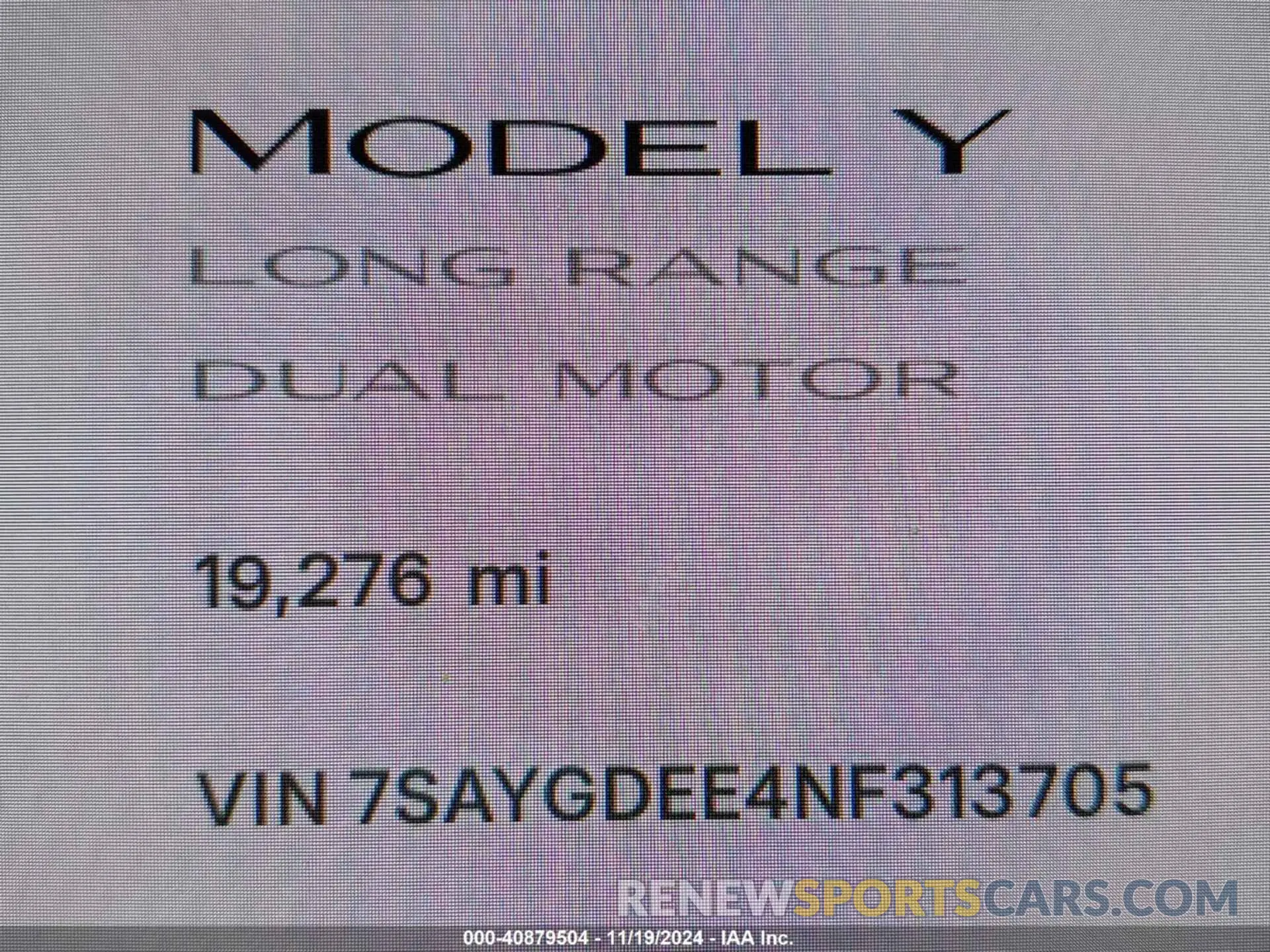 16 Photograph of a damaged car 7SAYGDEE4NF313705 TESLA MODEL Y 2022