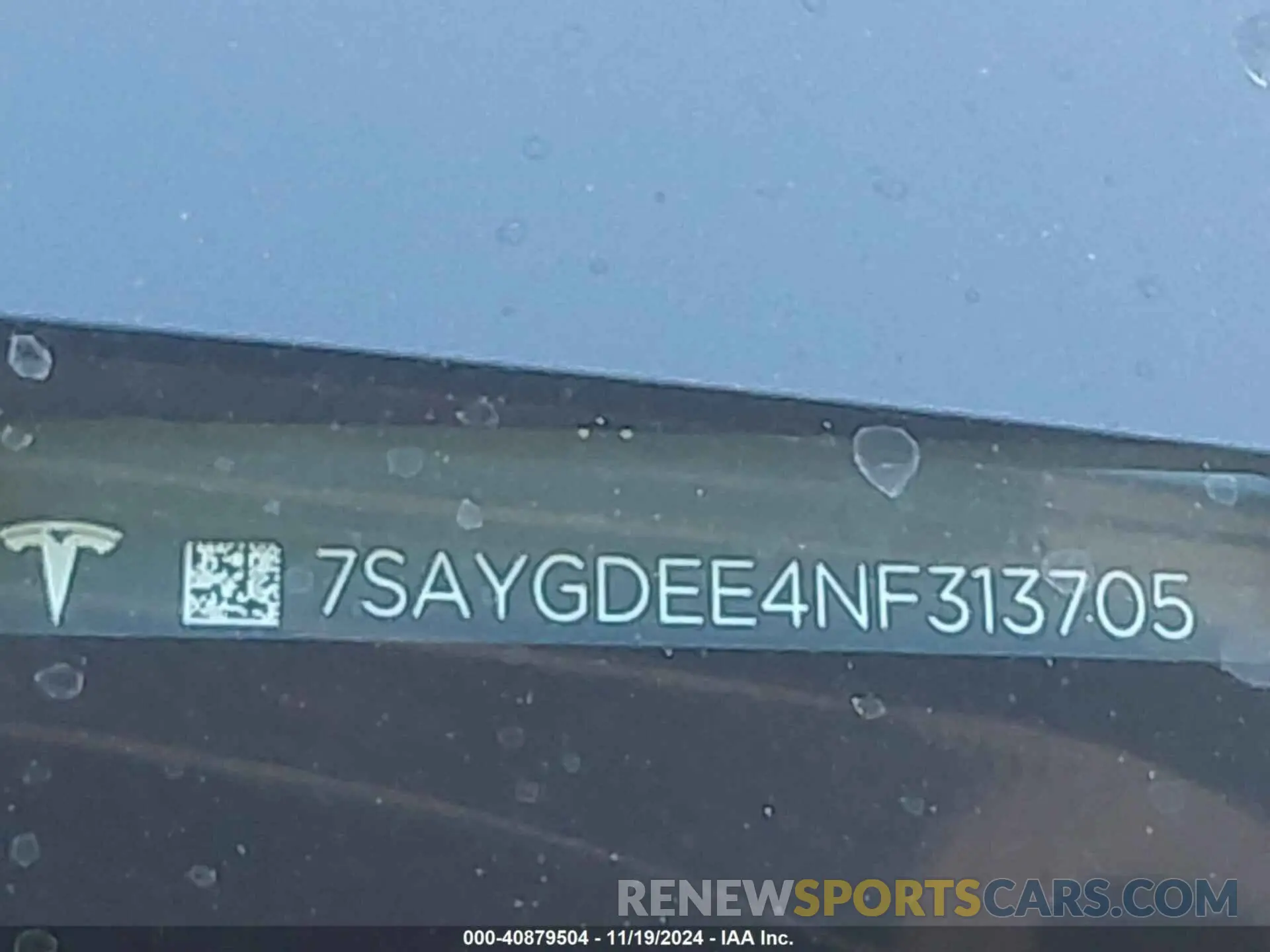 20 Photograph of a damaged car 7SAYGDEE4NF313705 TESLA MODEL Y 2022