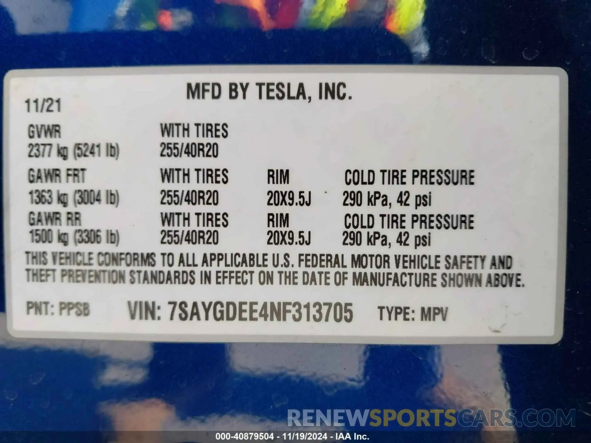 9 Photograph of a damaged car 7SAYGDEE4NF313705 TESLA MODEL Y 2022