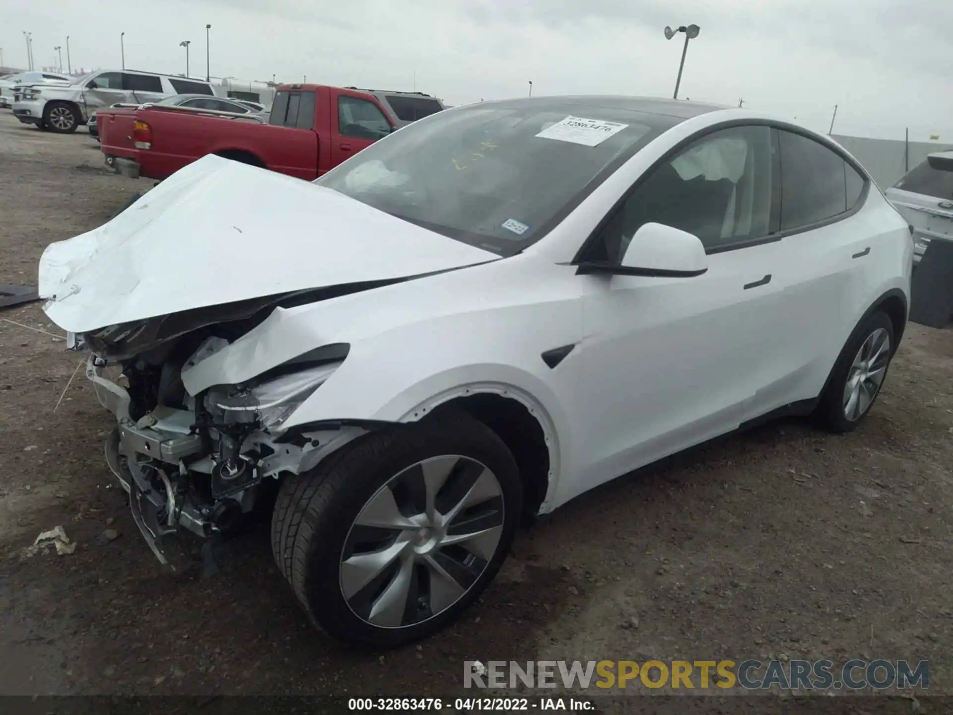 2 Photograph of a damaged car 7SAYGDEE4NF315356 TESLA MODEL Y 2022