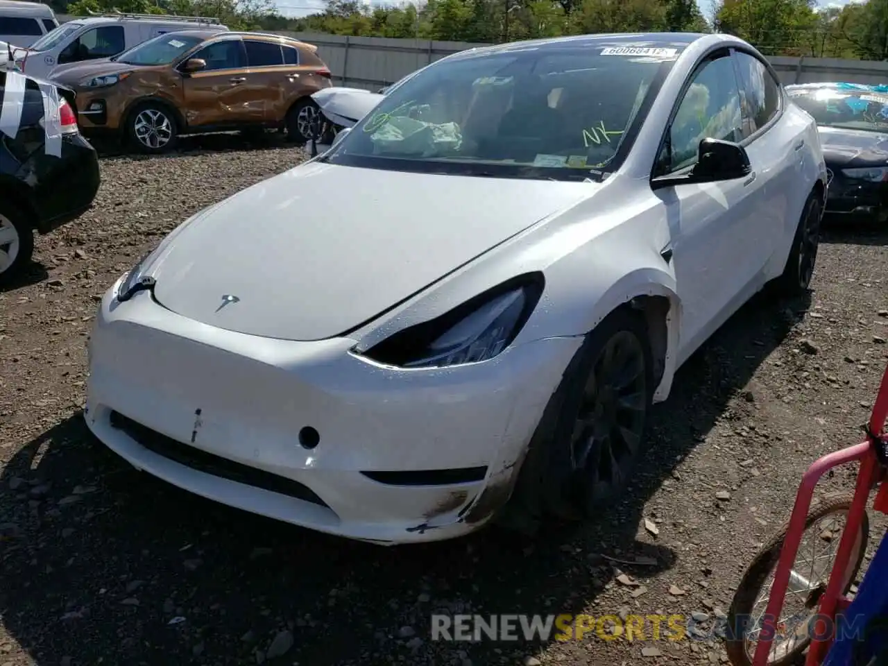 2 Photograph of a damaged car 7SAYGDEE4NF387464 TESLA MODEL Y 2022