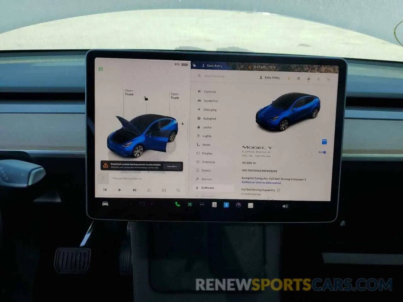 9 Photograph of a damaged car 7SAYGDEE4NF408202 TESLA MODEL Y 2022