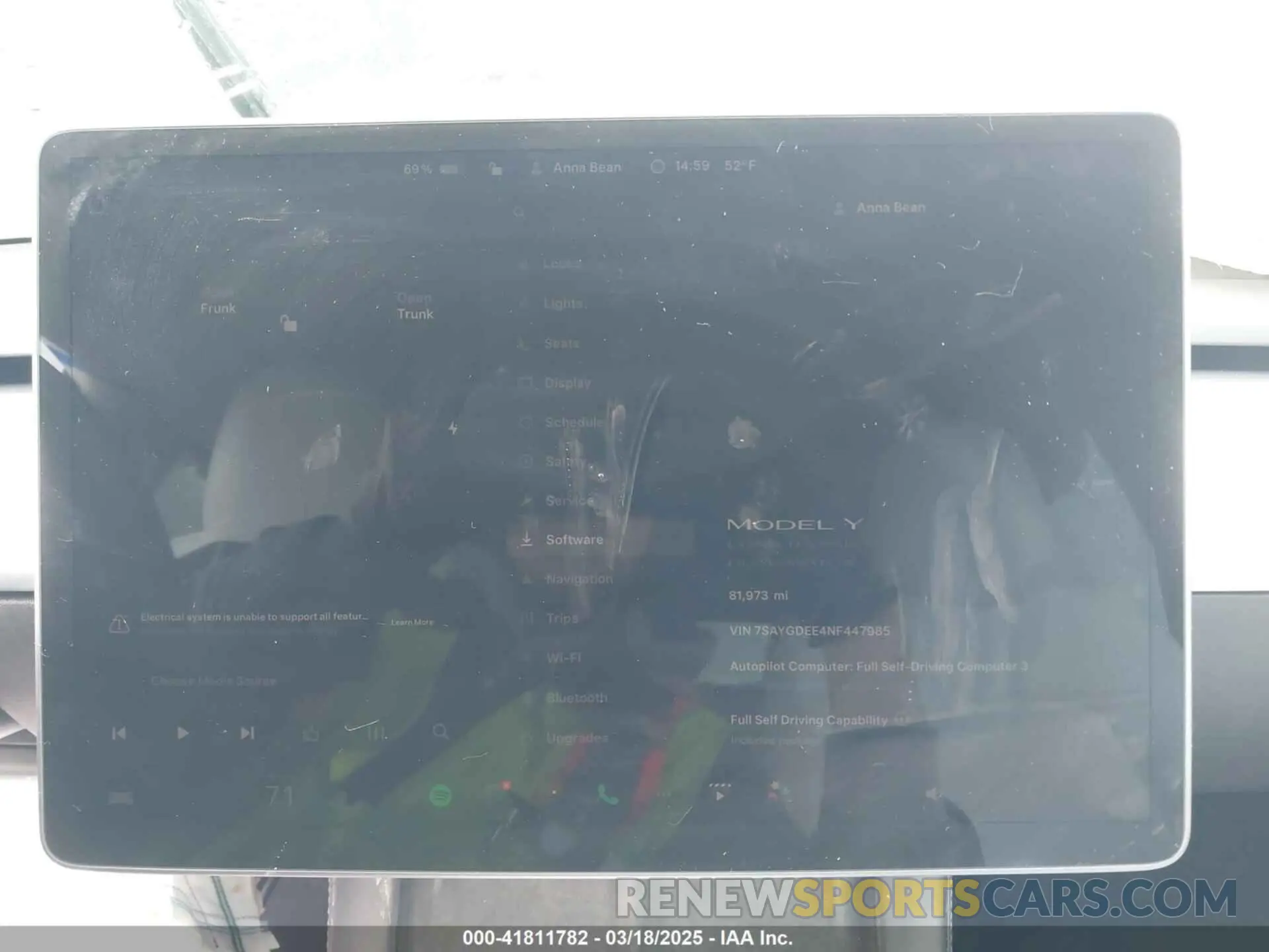 7 Photograph of a damaged car 7SAYGDEE4NF447985 TESLA MODEL Y 2022