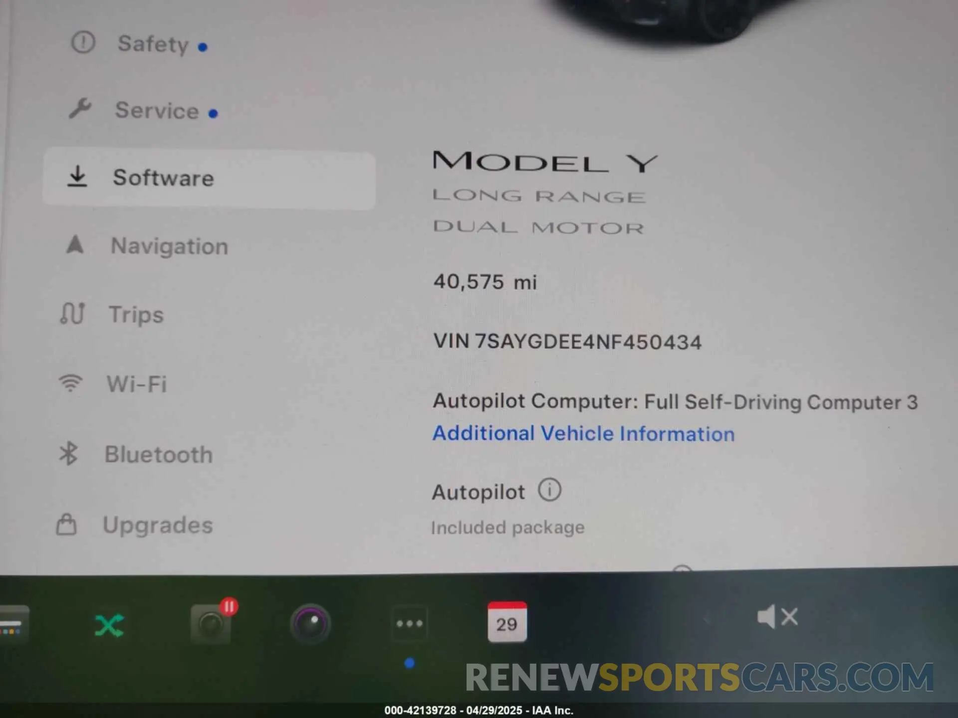 7 Photograph of a damaged car 7SAYGDEE4NF450434 TESLA MODEL Y 2022