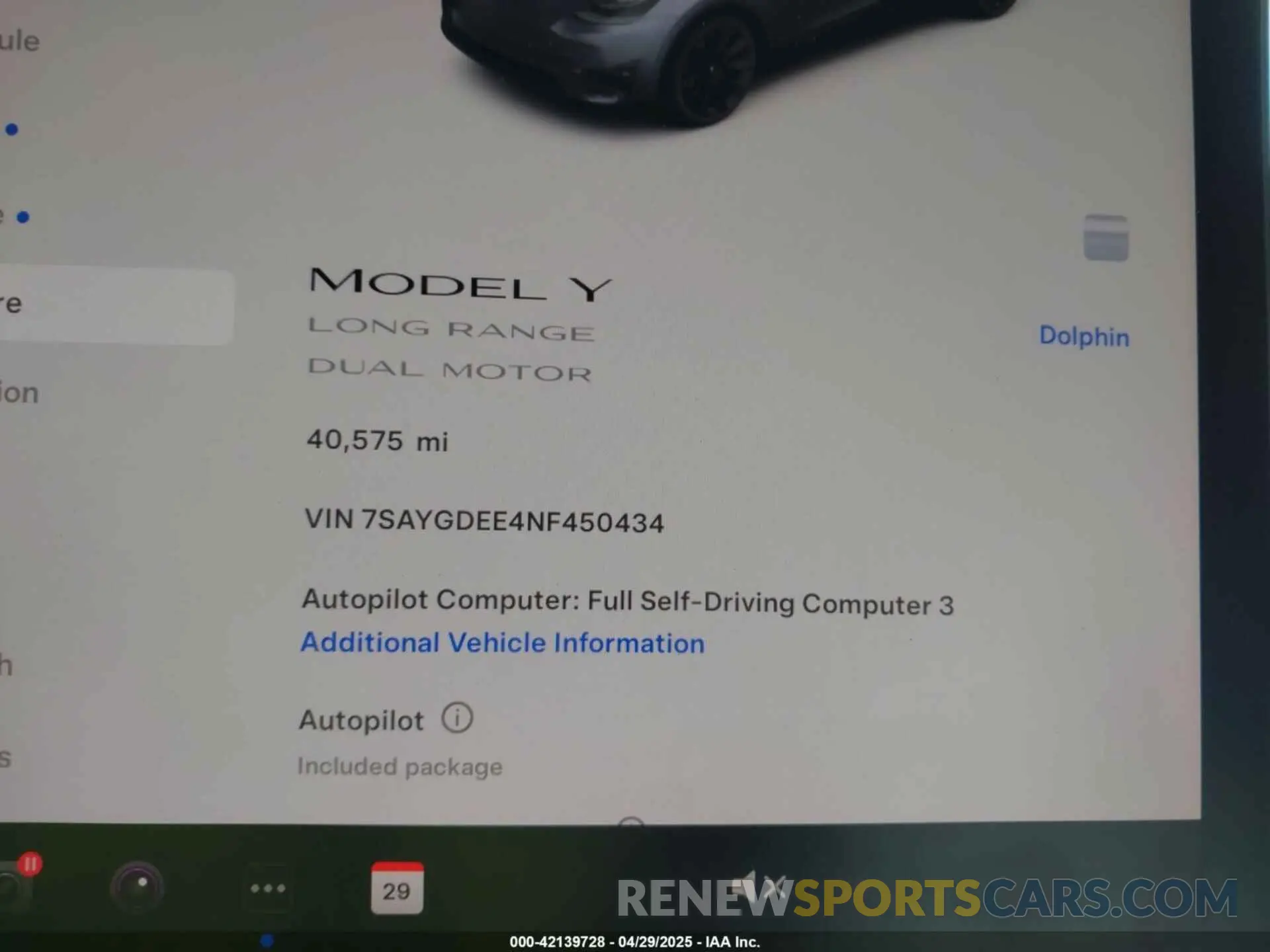 9 Photograph of a damaged car 7SAYGDEE4NF450434 TESLA MODEL Y 2022