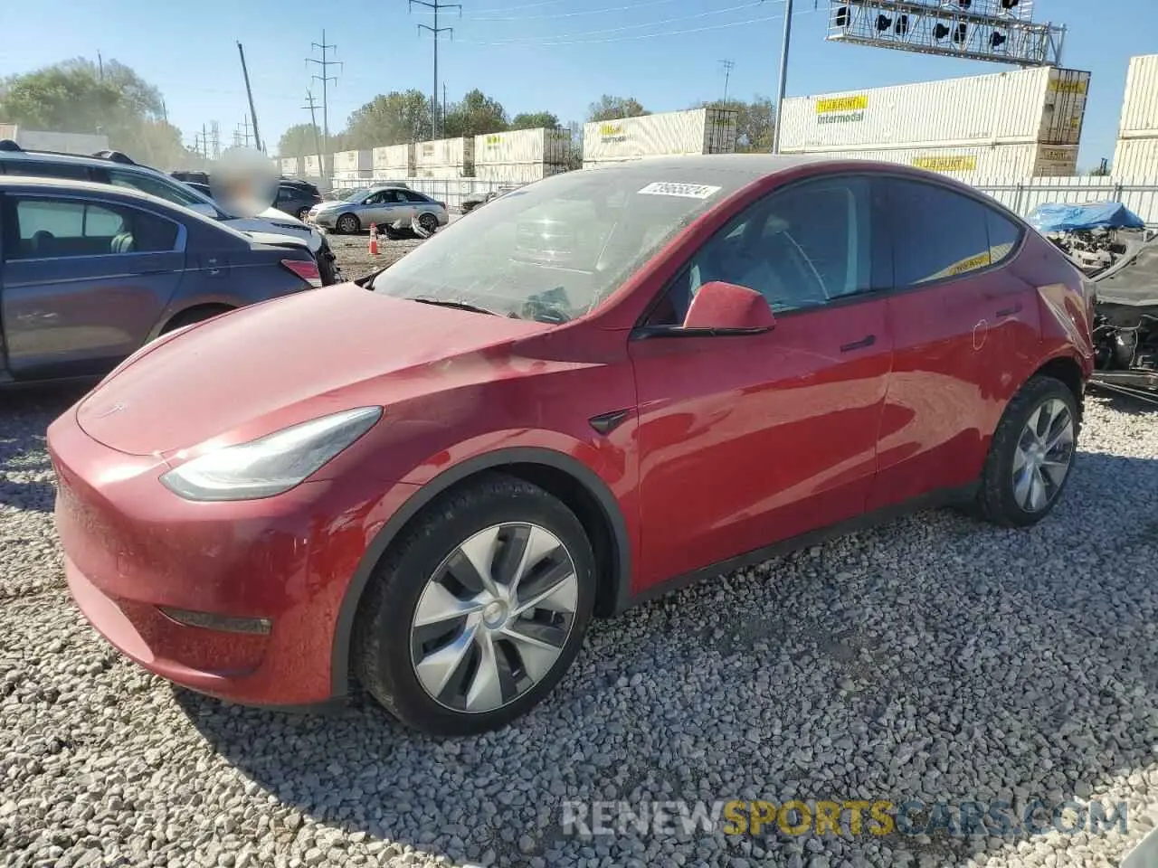 1 Photograph of a damaged car 7SAYGDEE4NF461398 TESLA MODEL Y 2022