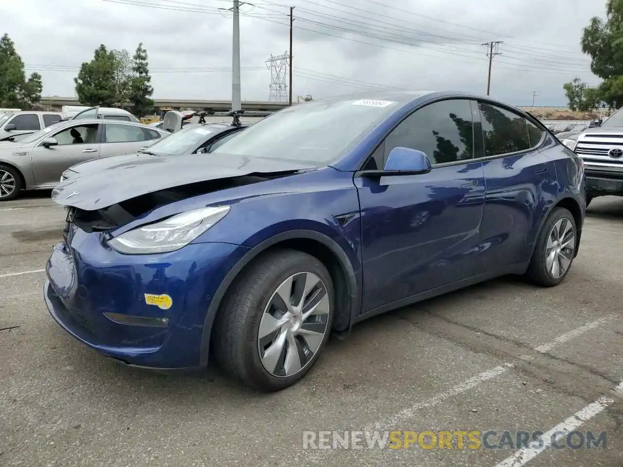 1 Photograph of a damaged car 7SAYGDEE4NF504377 TESLA MODEL Y 2022