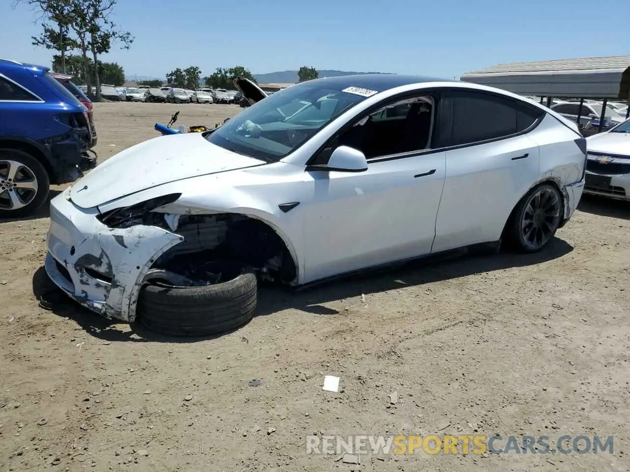 1 Photograph of a damaged car 7SAYGDEE4NF557614 TESLA MODEL Y 2022