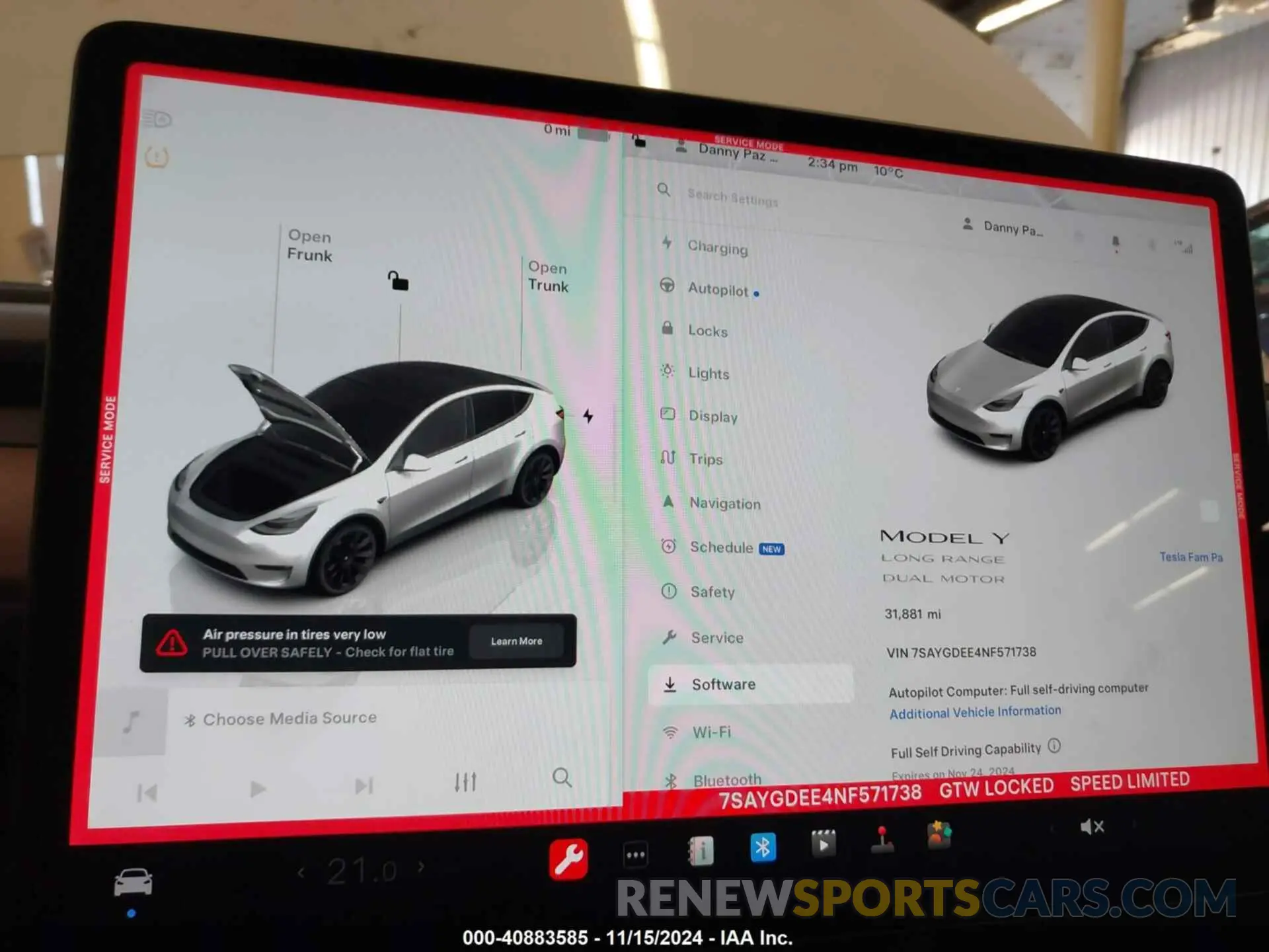 7 Photograph of a damaged car 7SAYGDEE4NF571738 TESLA MODEL Y 2022