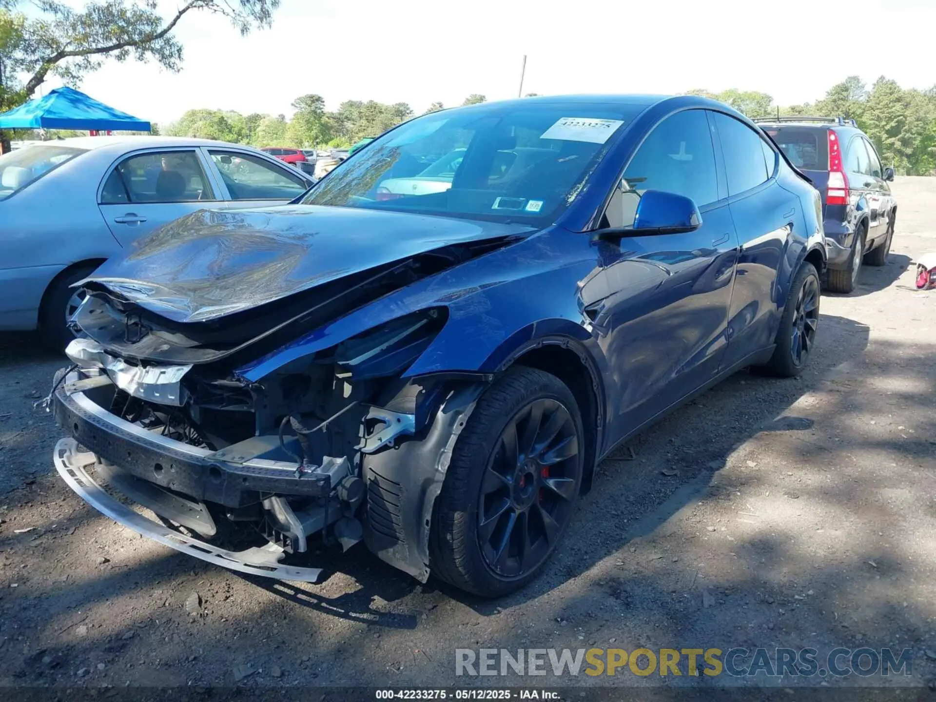 2 Photograph of a damaged car 7SAYGDEE5NF314085 TESLA MODEL Y 2022