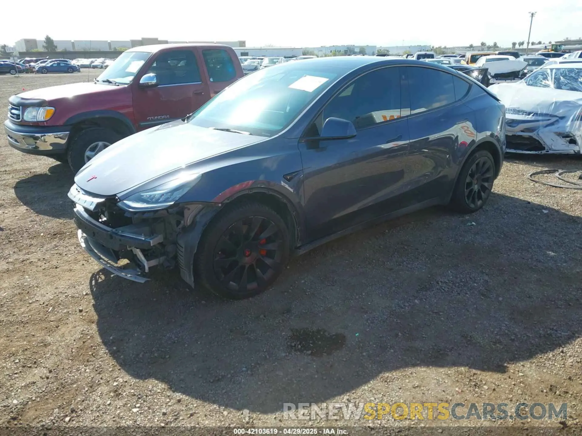 2 Photograph of a damaged car 7SAYGDEE5NF342226 TESLA MODEL Y 2022