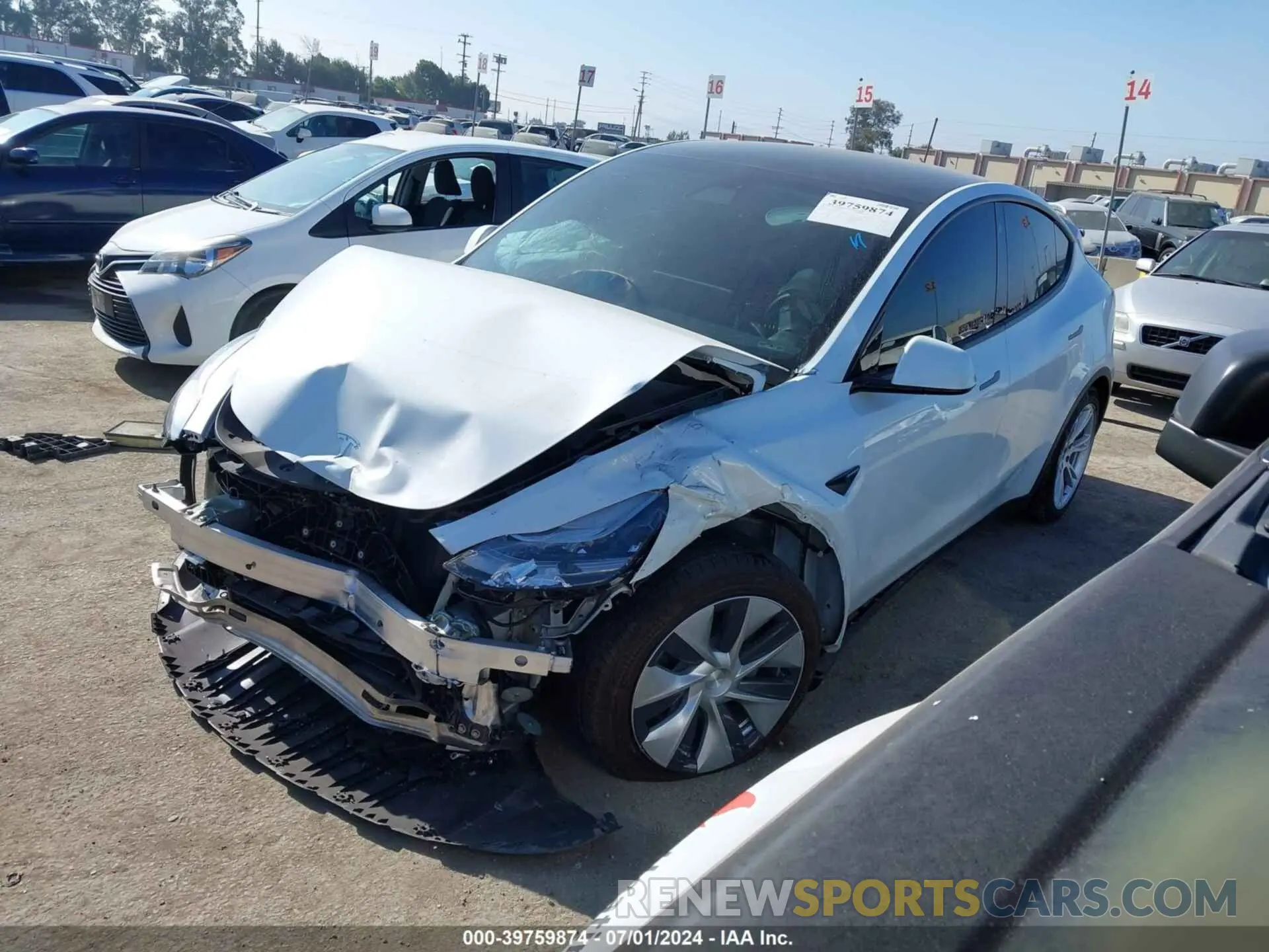 2 Photograph of a damaged car 7SAYGDEE5NF366199 TESLA MODEL Y 2022