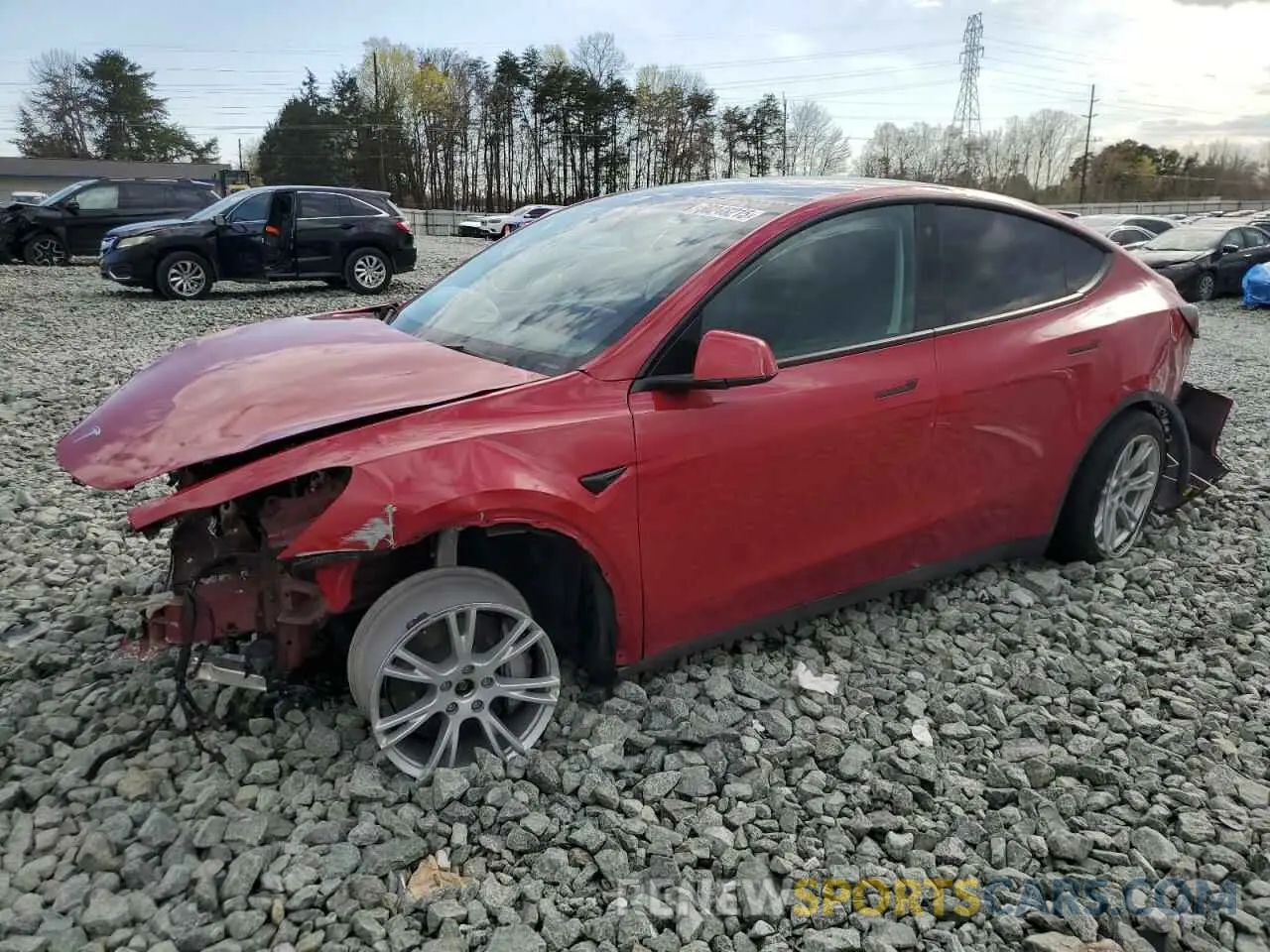 1 Photograph of a damaged car 7SAYGDEE5NF387781 TESLA MODEL Y 2022