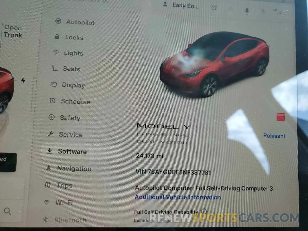 9 Photograph of a damaged car 7SAYGDEE5NF387781 TESLA MODEL Y 2022