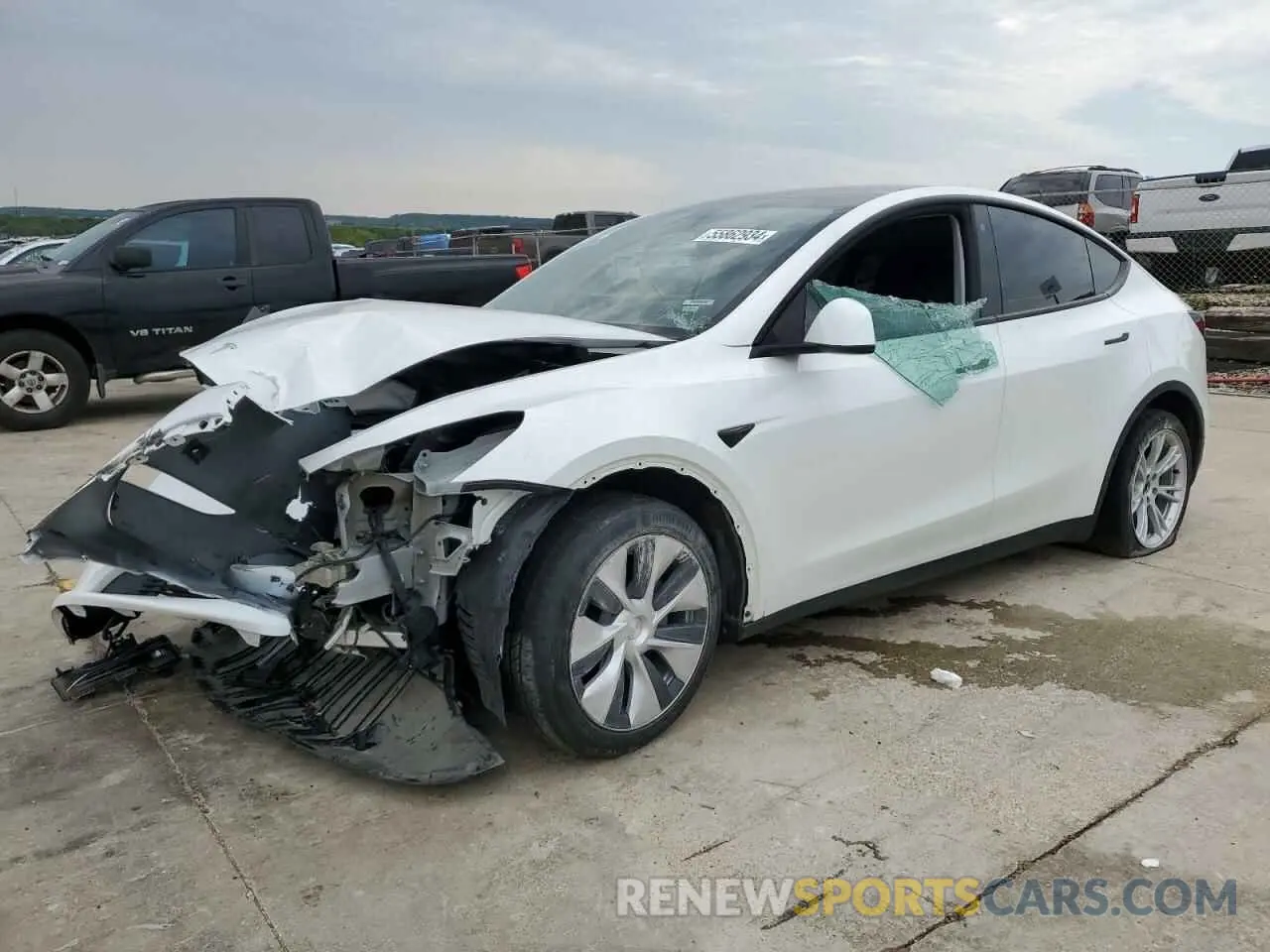 1 Photograph of a damaged car 7SAYGDEE5NF387814 TESLA MODEL Y 2022