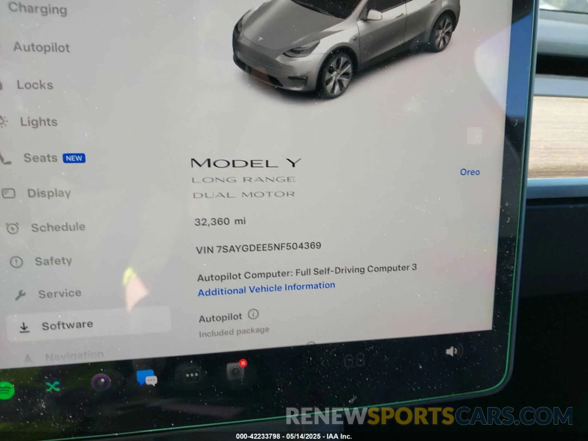 7 Photograph of a damaged car 7SAYGDEE5NF504369 TESLA MODEL Y 2022