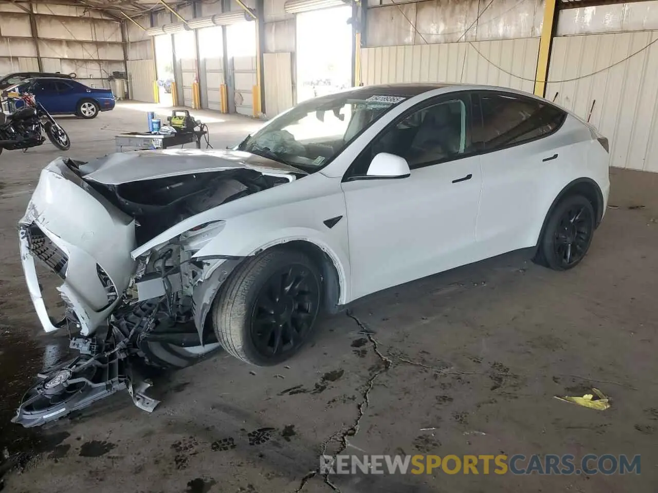 1 Photograph of a damaged car 7SAYGDEE6NA018764 TESLA MODEL Y 2022