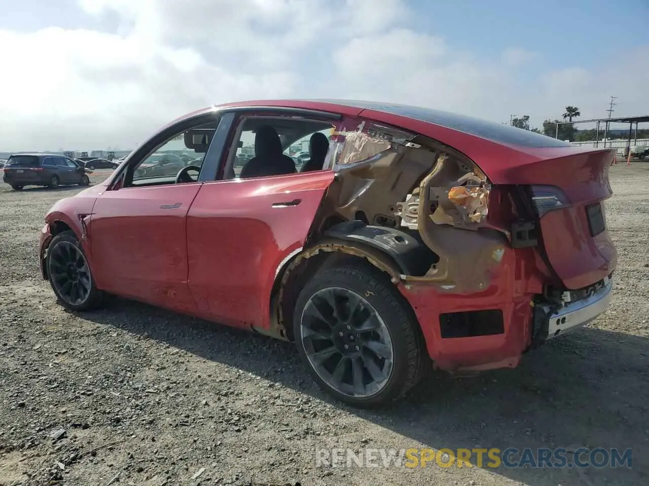 2 Photograph of a damaged car 7SAYGDEE6NF352263 TESLA MODEL Y 2022