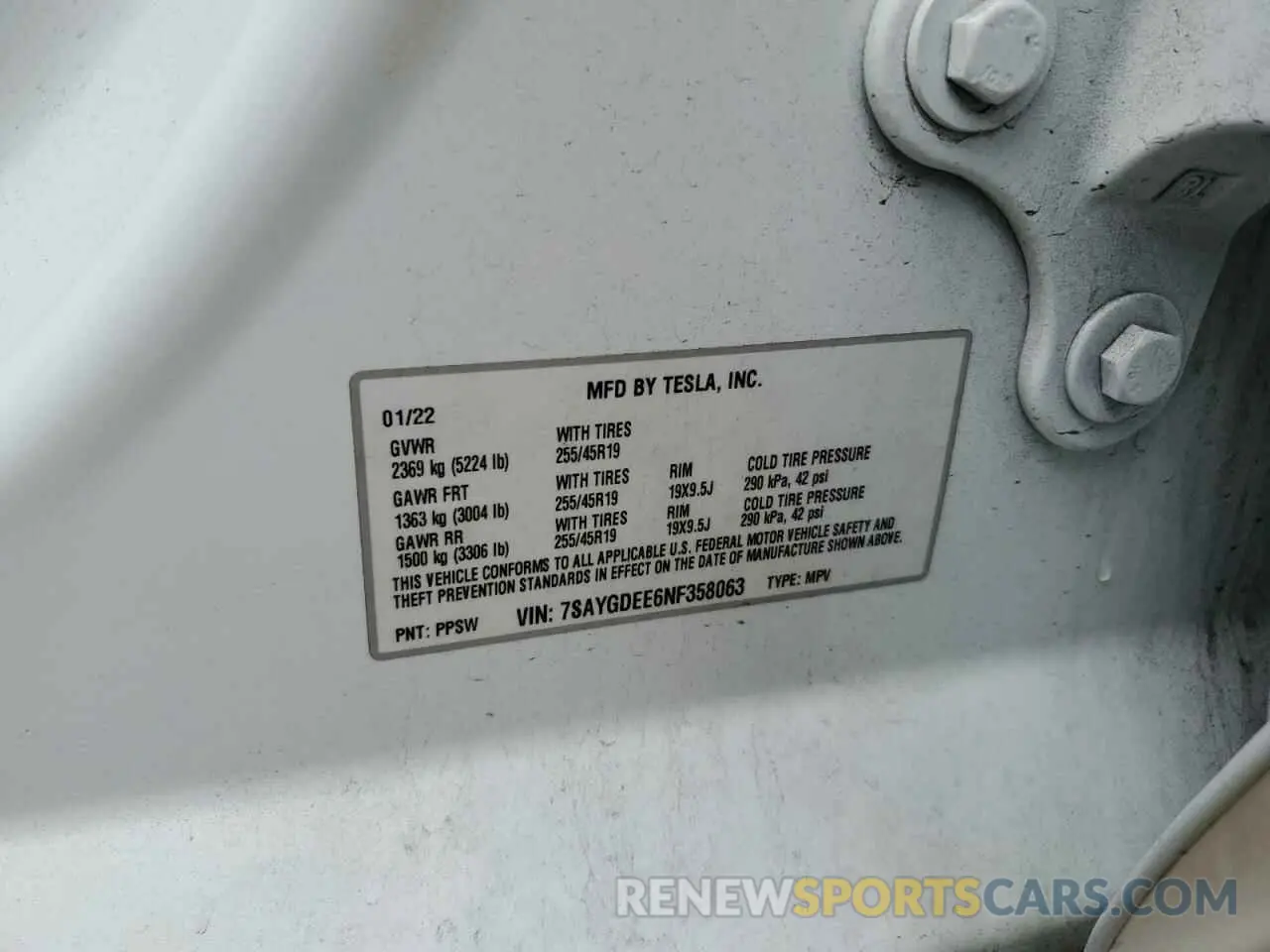 14 Photograph of a damaged car 7SAYGDEE6NF358063 TESLA MODEL Y 2022