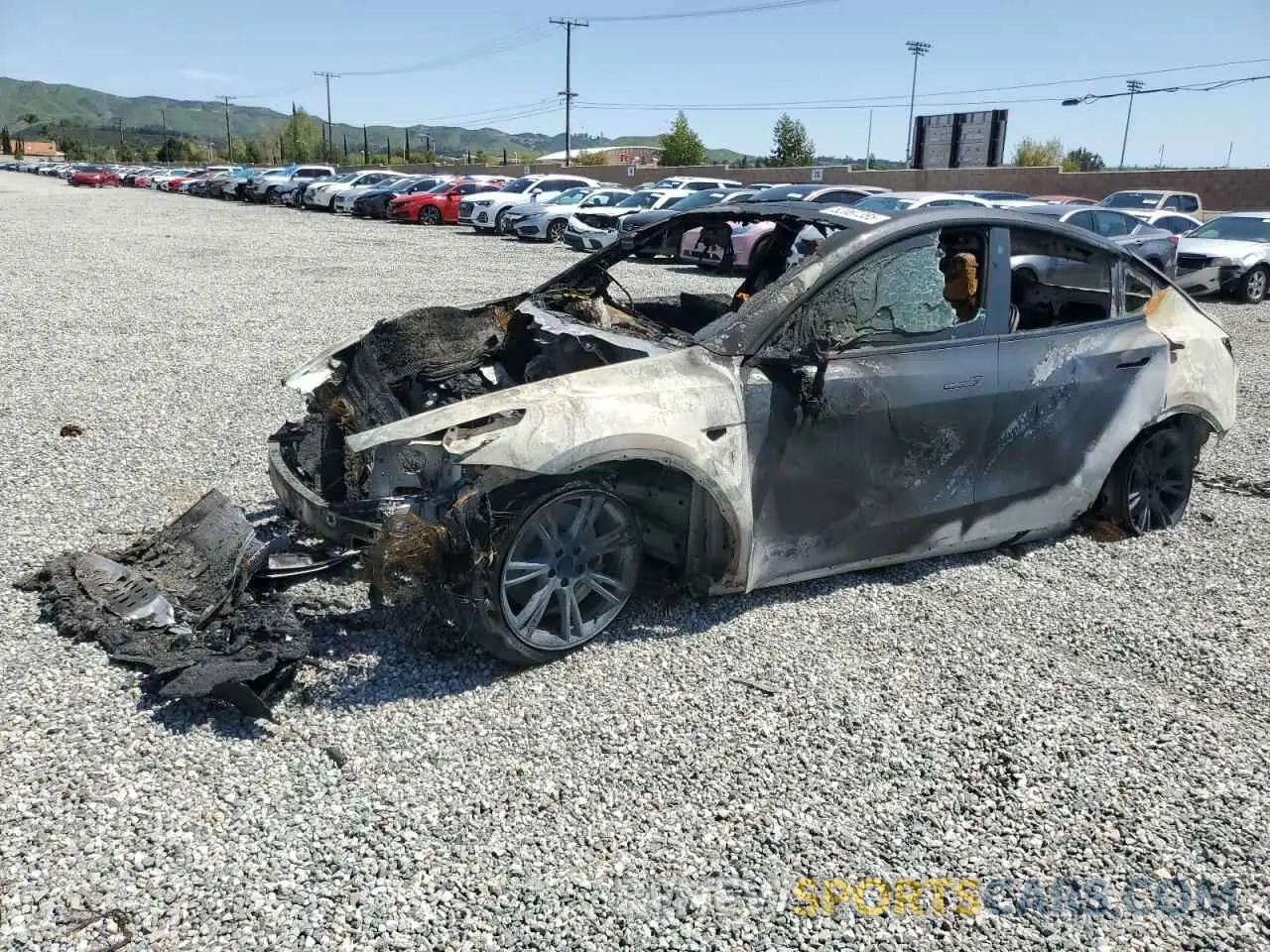 1 Photograph of a damaged car 7SAYGDEE6NF362582 TESLA MODEL Y 2022