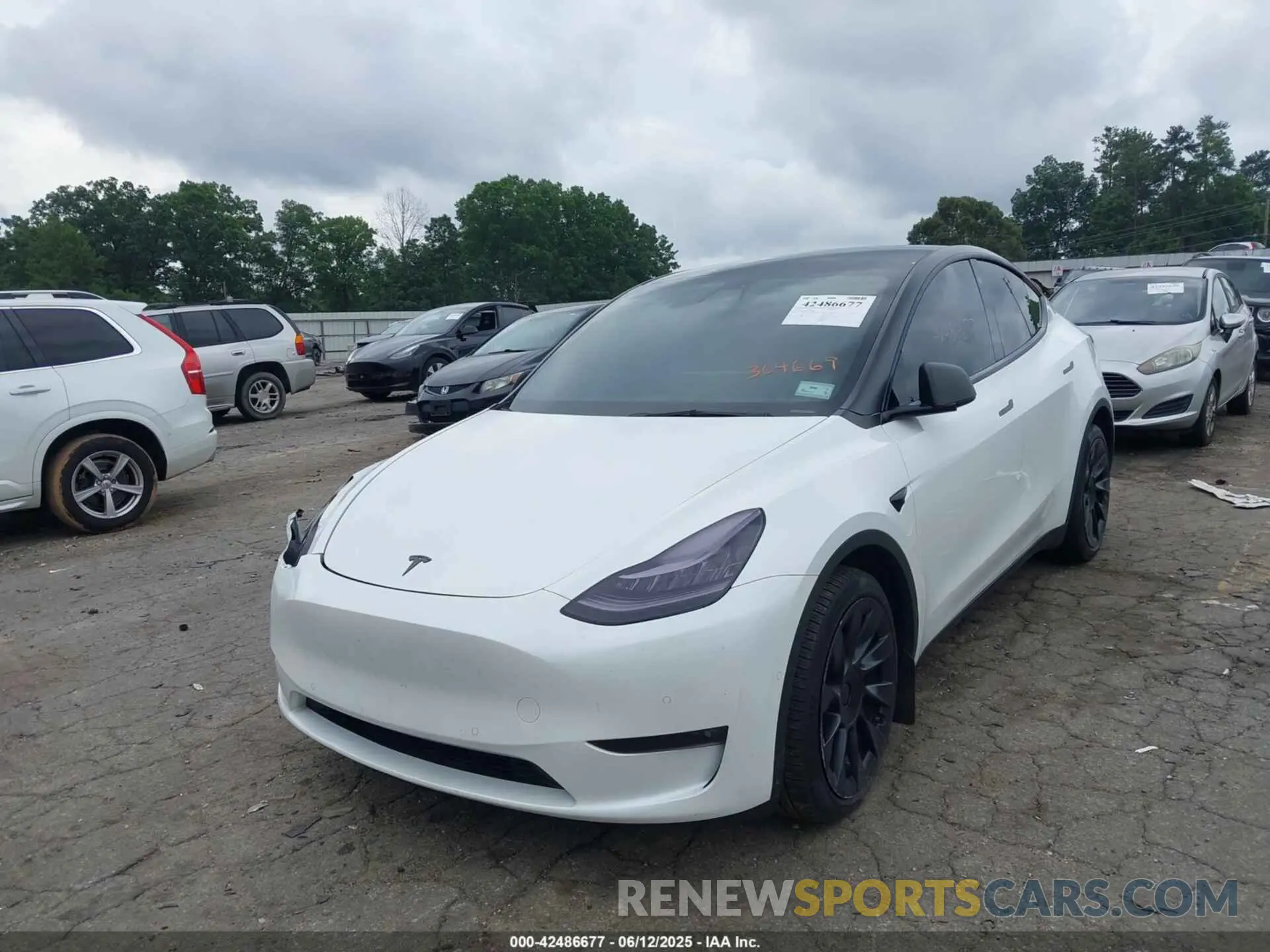 2 Photograph of a damaged car 7SAYGDEE6NF364669 TESLA MODEL Y 2022