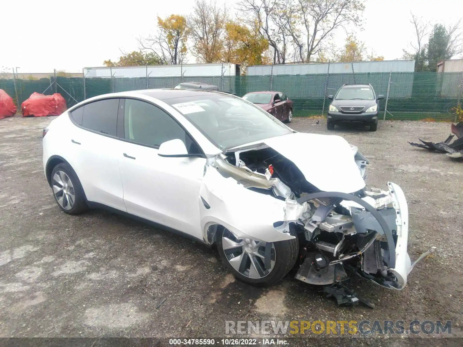 1 Photograph of a damaged car 7SAYGDEE6NF366745 TESLA MODEL Y 2022