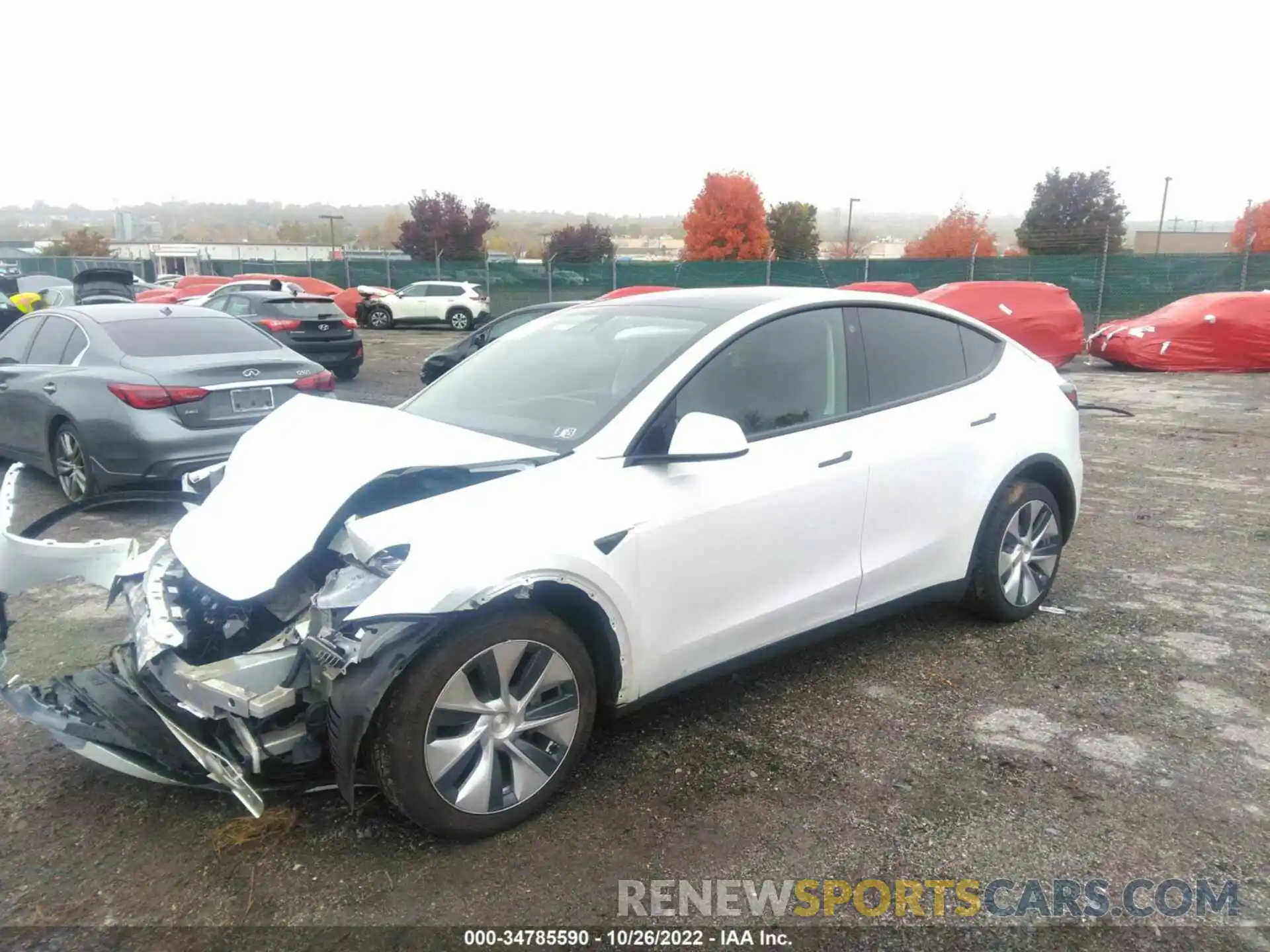 2 Photograph of a damaged car 7SAYGDEE6NF366745 TESLA MODEL Y 2022