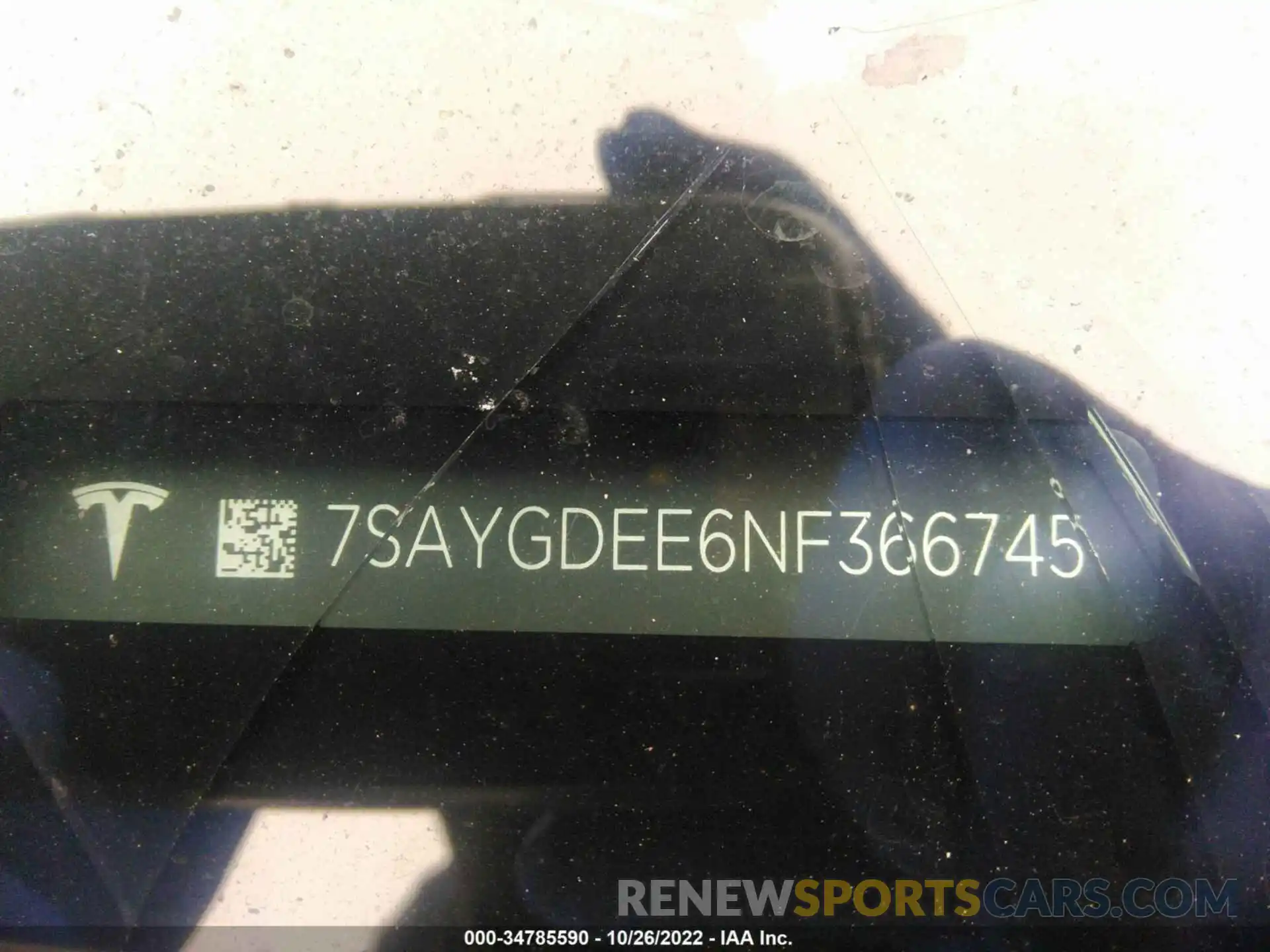 9 Photograph of a damaged car 7SAYGDEE6NF366745 TESLA MODEL Y 2022