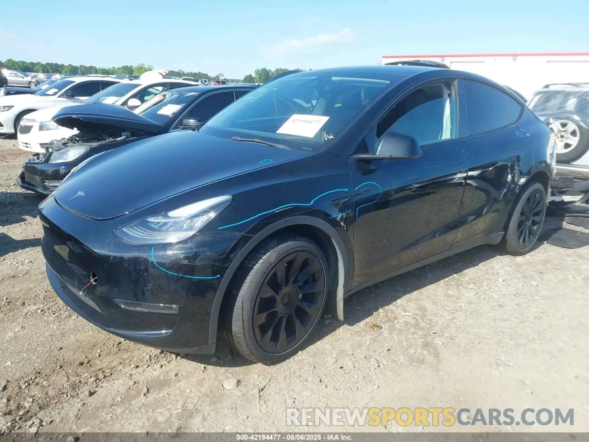 2 Photograph of a damaged car 7SAYGDEE6NF385120 TESLA MODEL Y 2022
