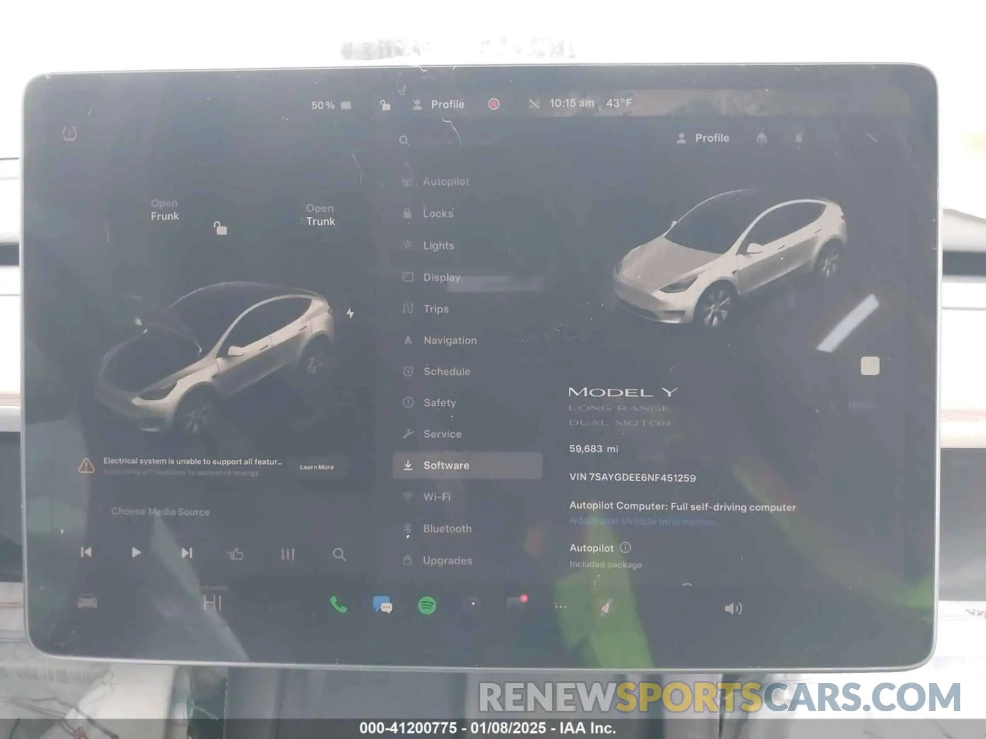 7 Photograph of a damaged car 7SAYGDEE6NF451259 TESLA MODEL Y 2022