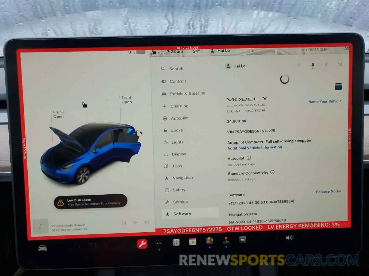 9 Photograph of a damaged car 7SAYGDEE6NF572275 TESLA MODEL Y 2022