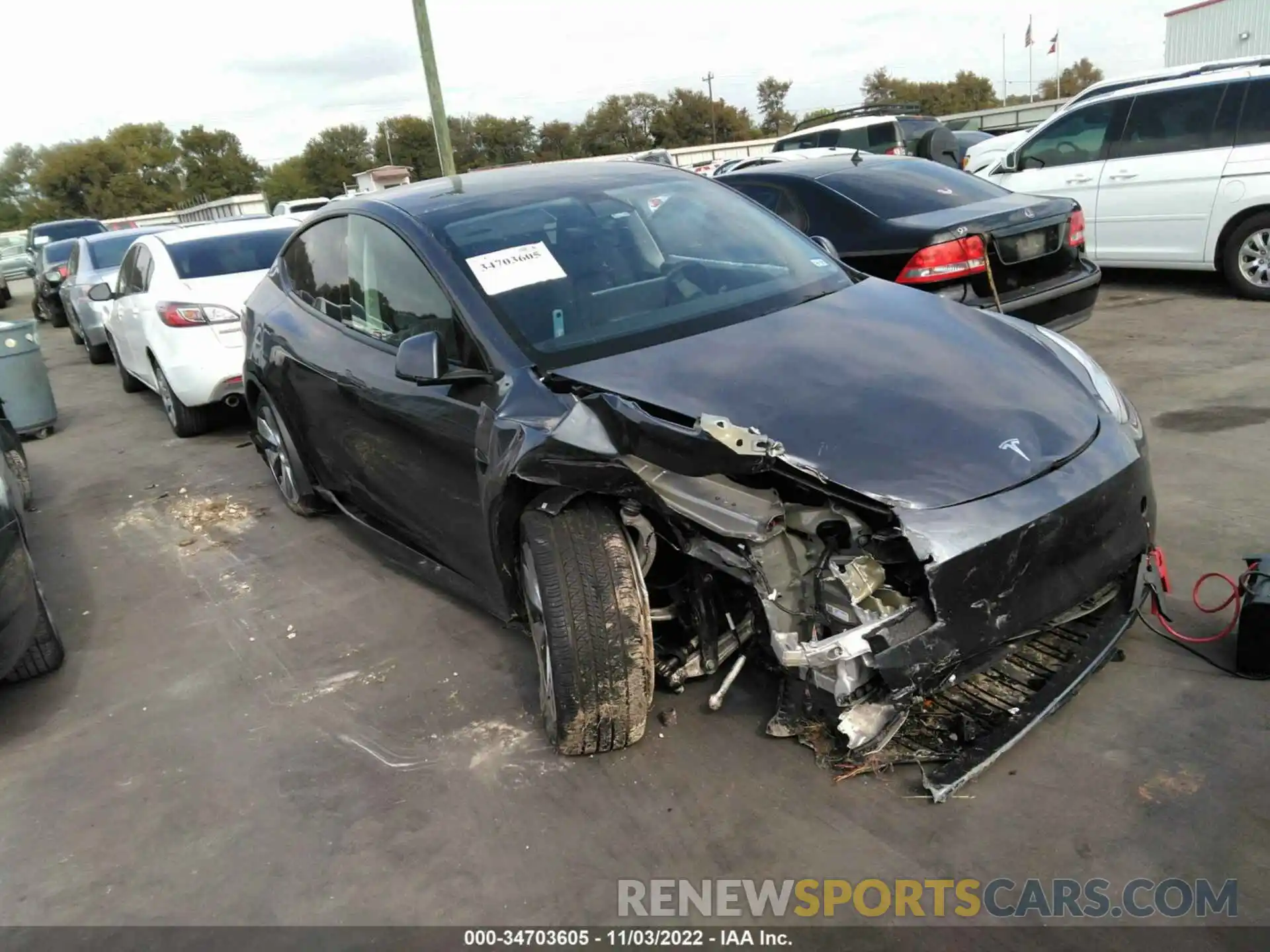 1 Photograph of a damaged car 7SAYGDEE7NA003819 TESLA MODEL Y 2022