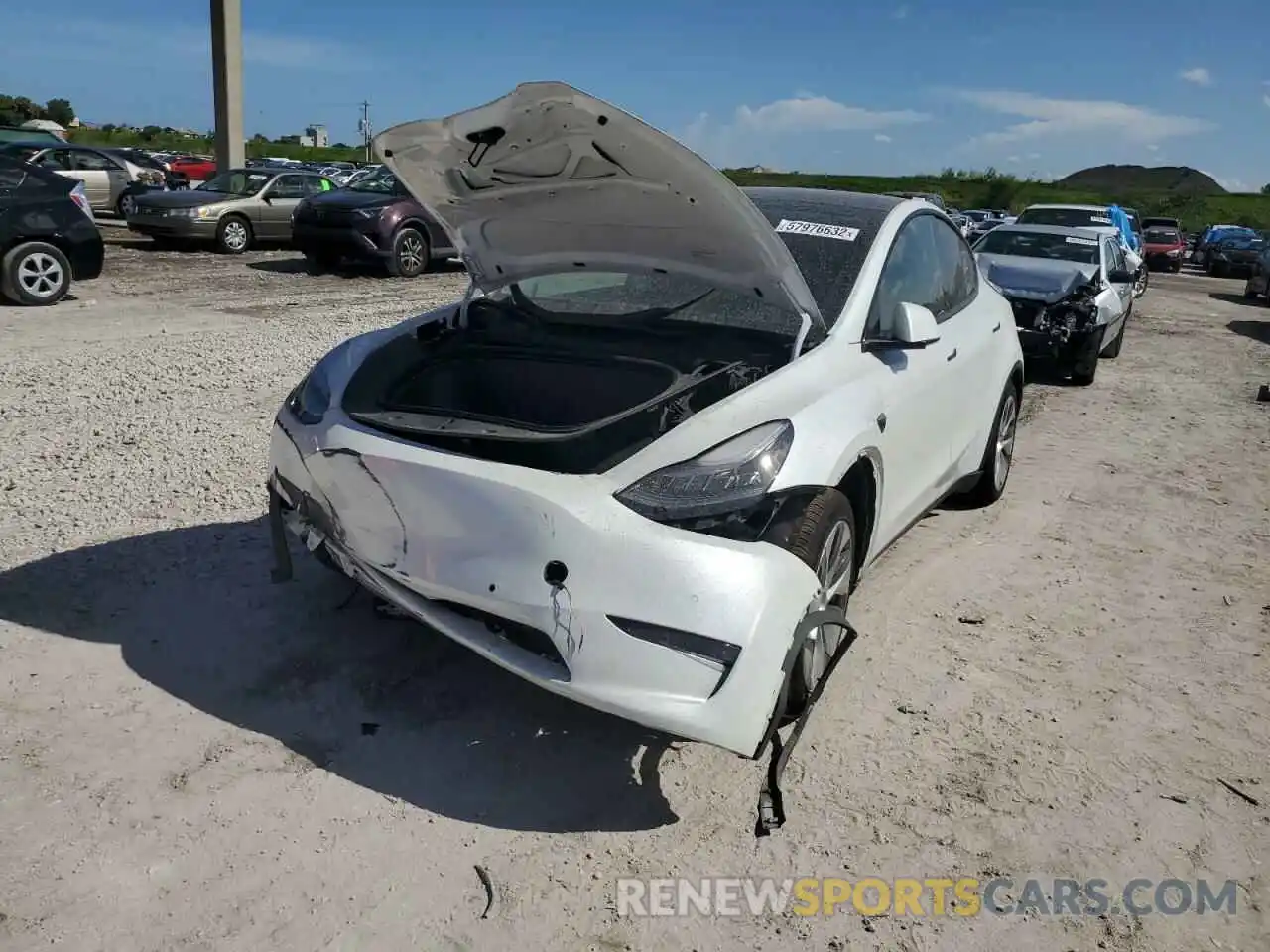 2 Photograph of a damaged car 7SAYGDEE7NF307333 TESLA MODEL Y 2022