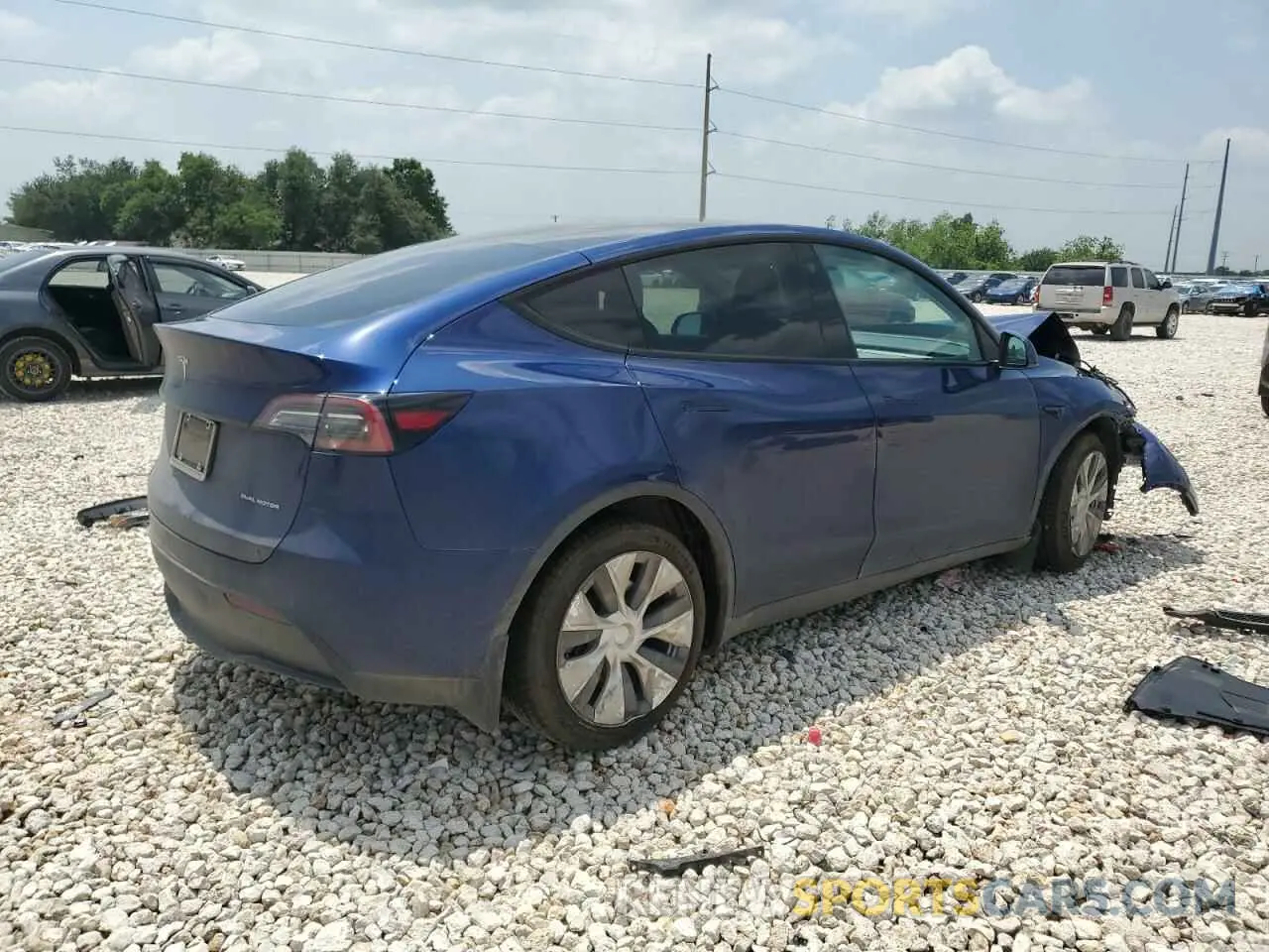 3 Photograph of a damaged car 7SAYGDEE7NF313228 TESLA MODEL Y 2022
