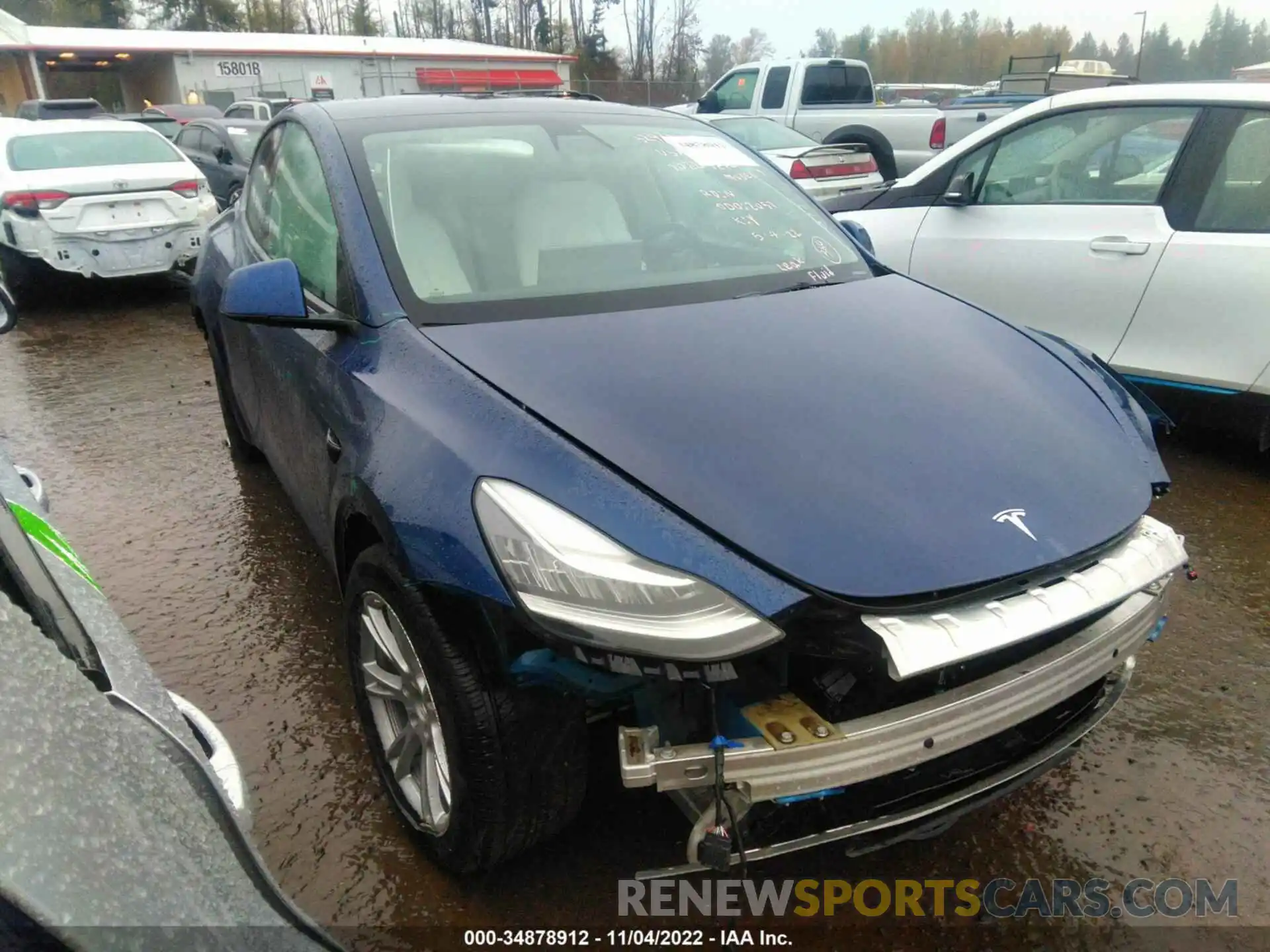 1 Photograph of a damaged car 7SAYGDEE7NF313326 TESLA MODEL Y 2022