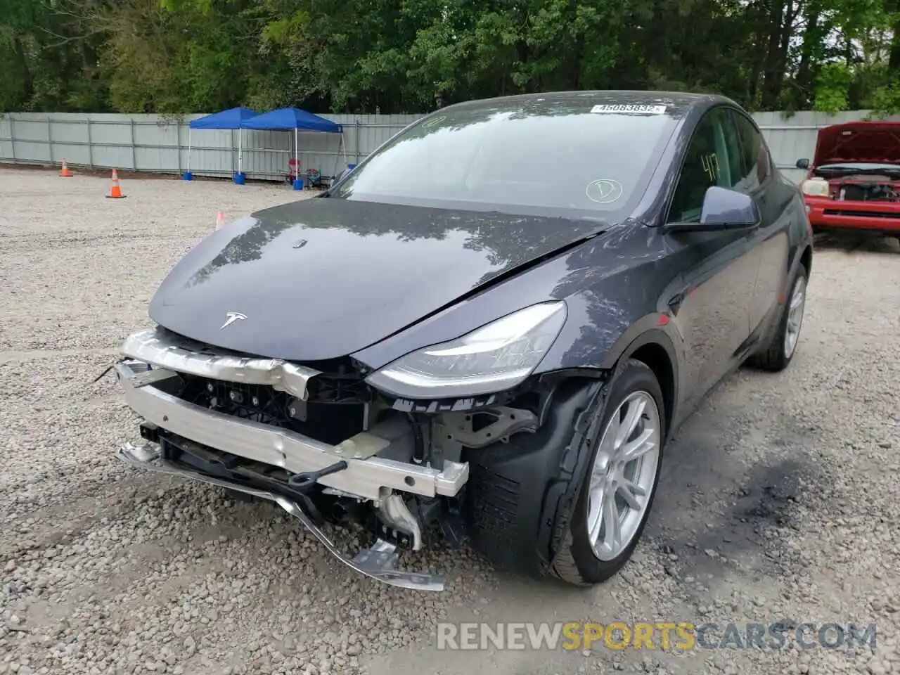 2 Photograph of a damaged car 7SAYGDEE7NF327887 TESLA MODEL Y 2022